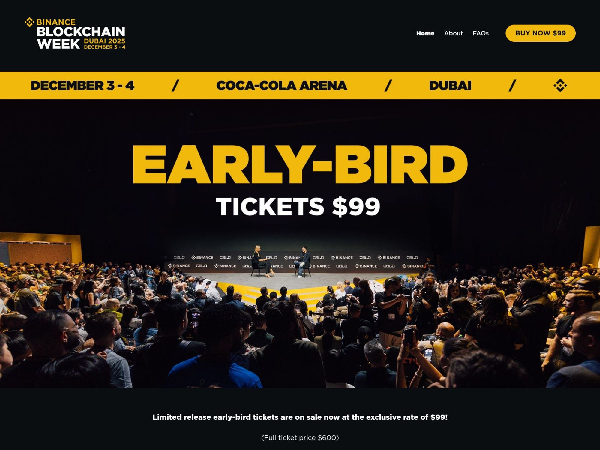 Binance Blockchain Week 2025 website