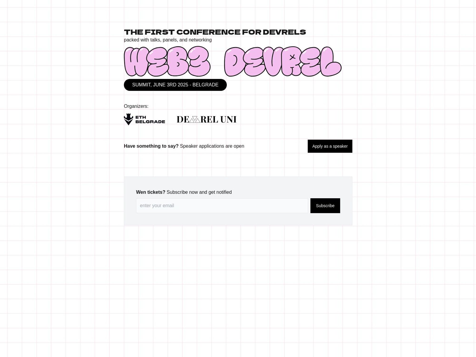 Web3 DevRel Summit screenshot