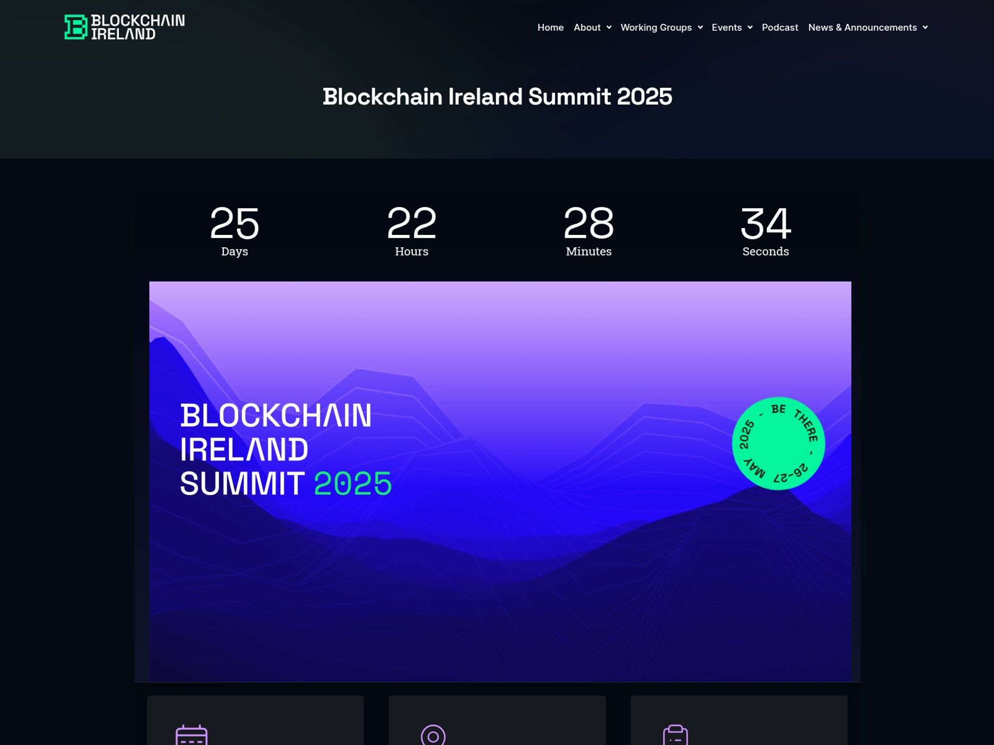 Blockchain Ireland Summit 2025 screenshot