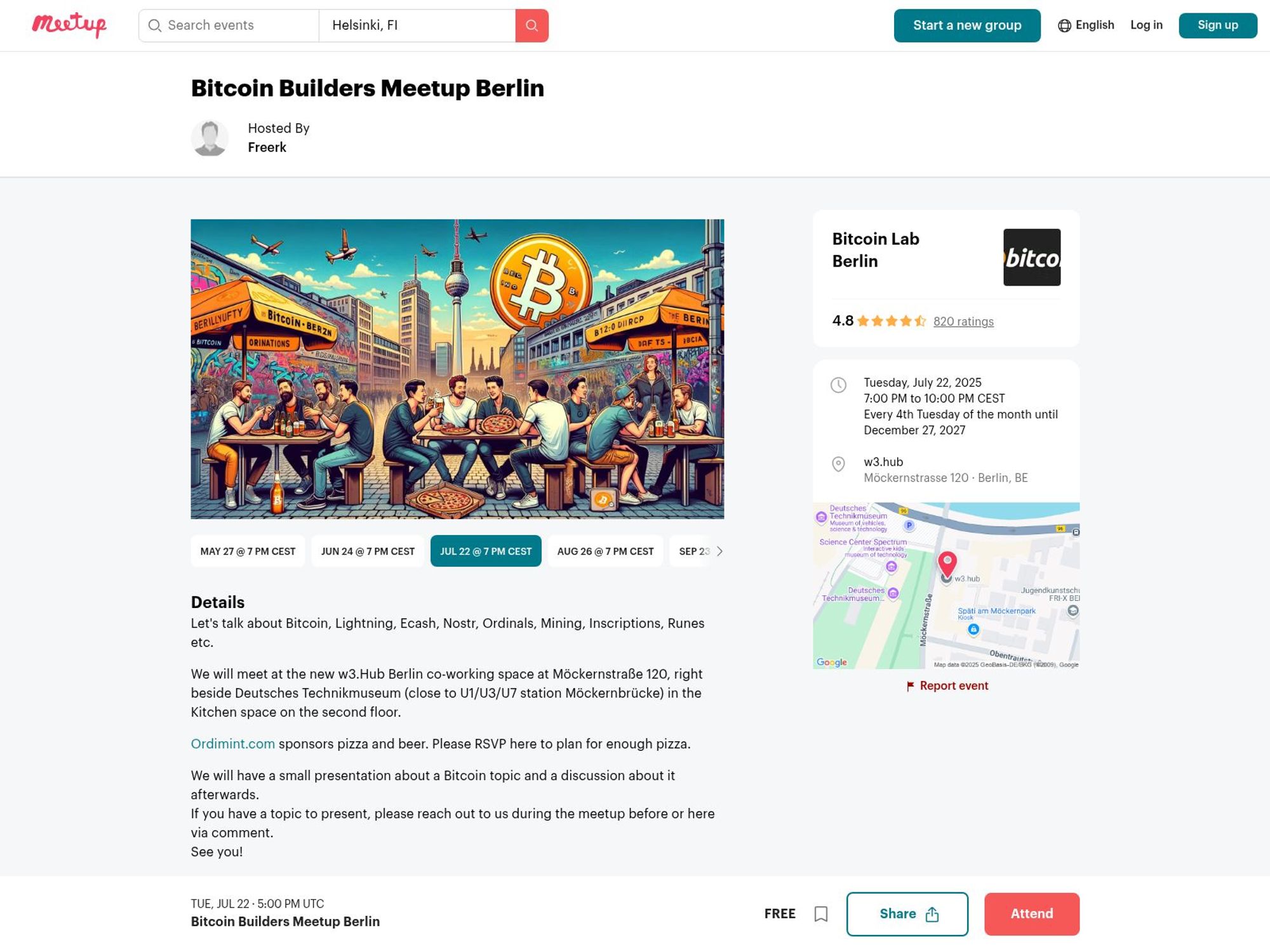 Bitcoin Builders Meetup Berlin website