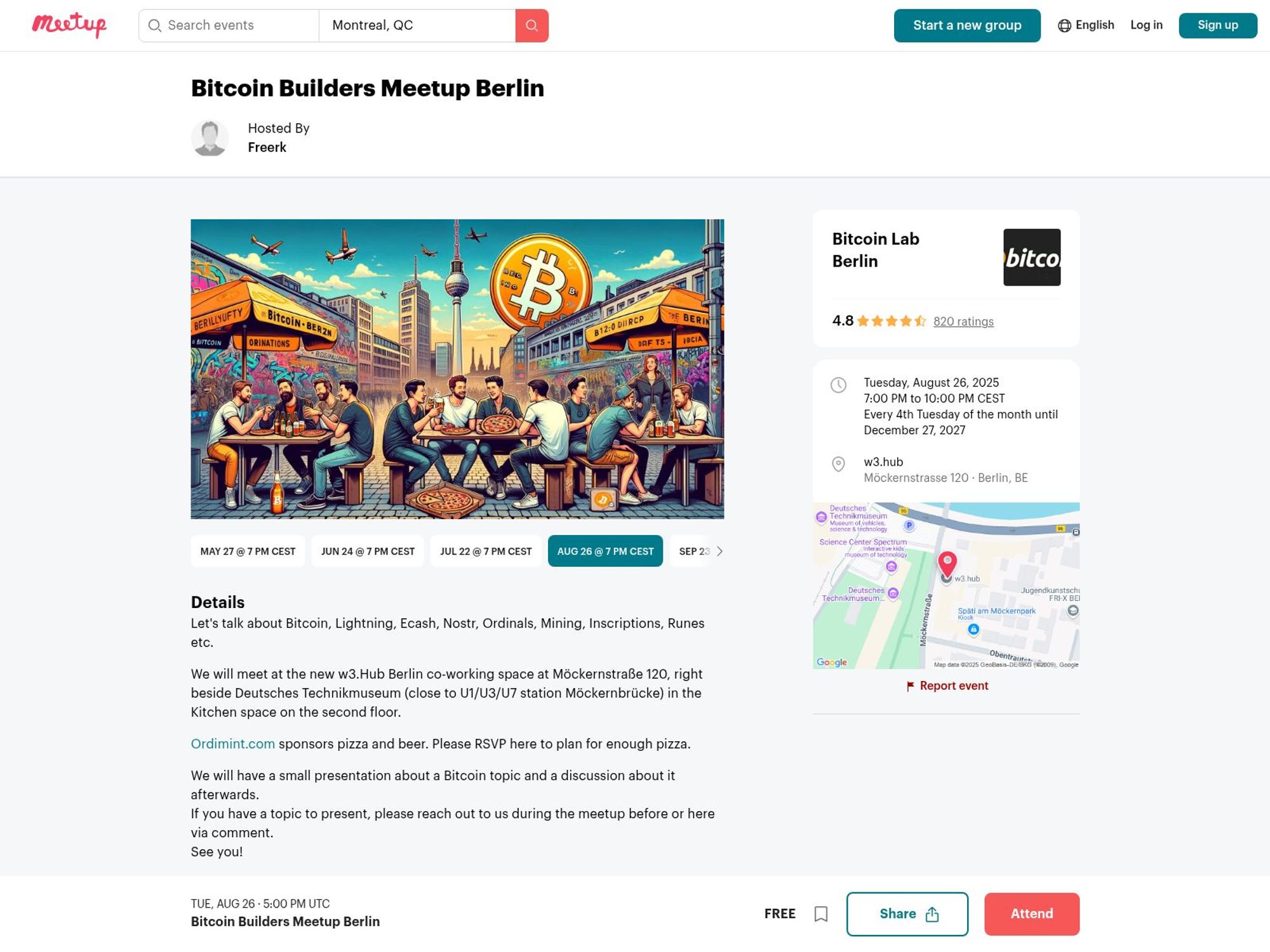 Bitcoin Builders Meetup Berlin website