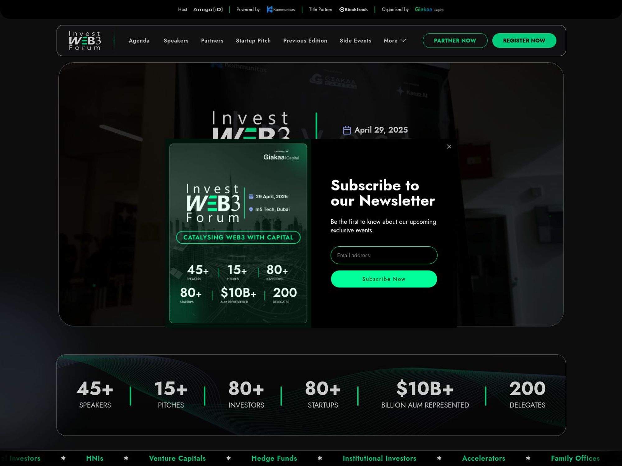Invest Web3 Forum 2025 screenshot