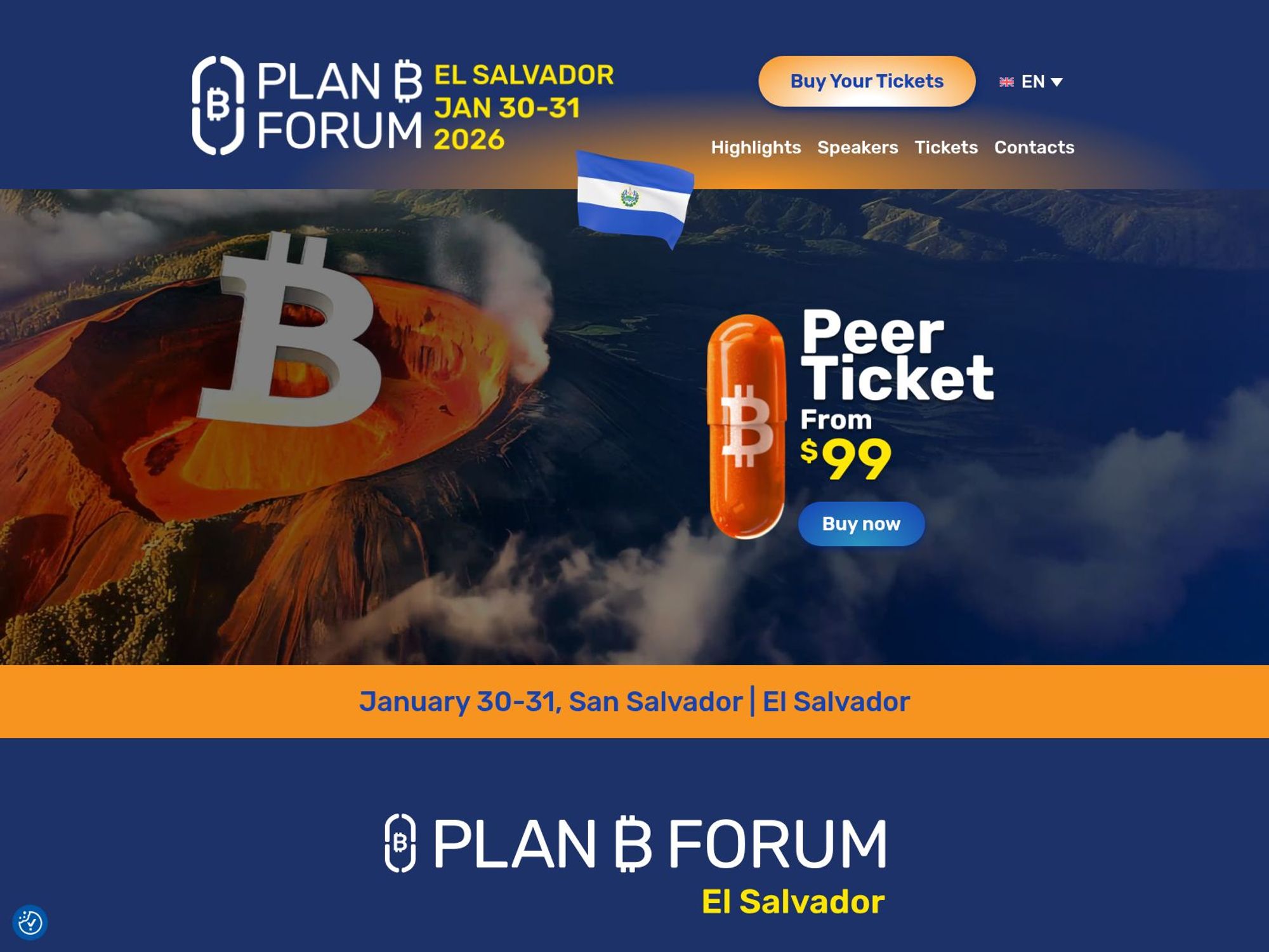 Plan ₿ Forum El Salvador 2026 website
