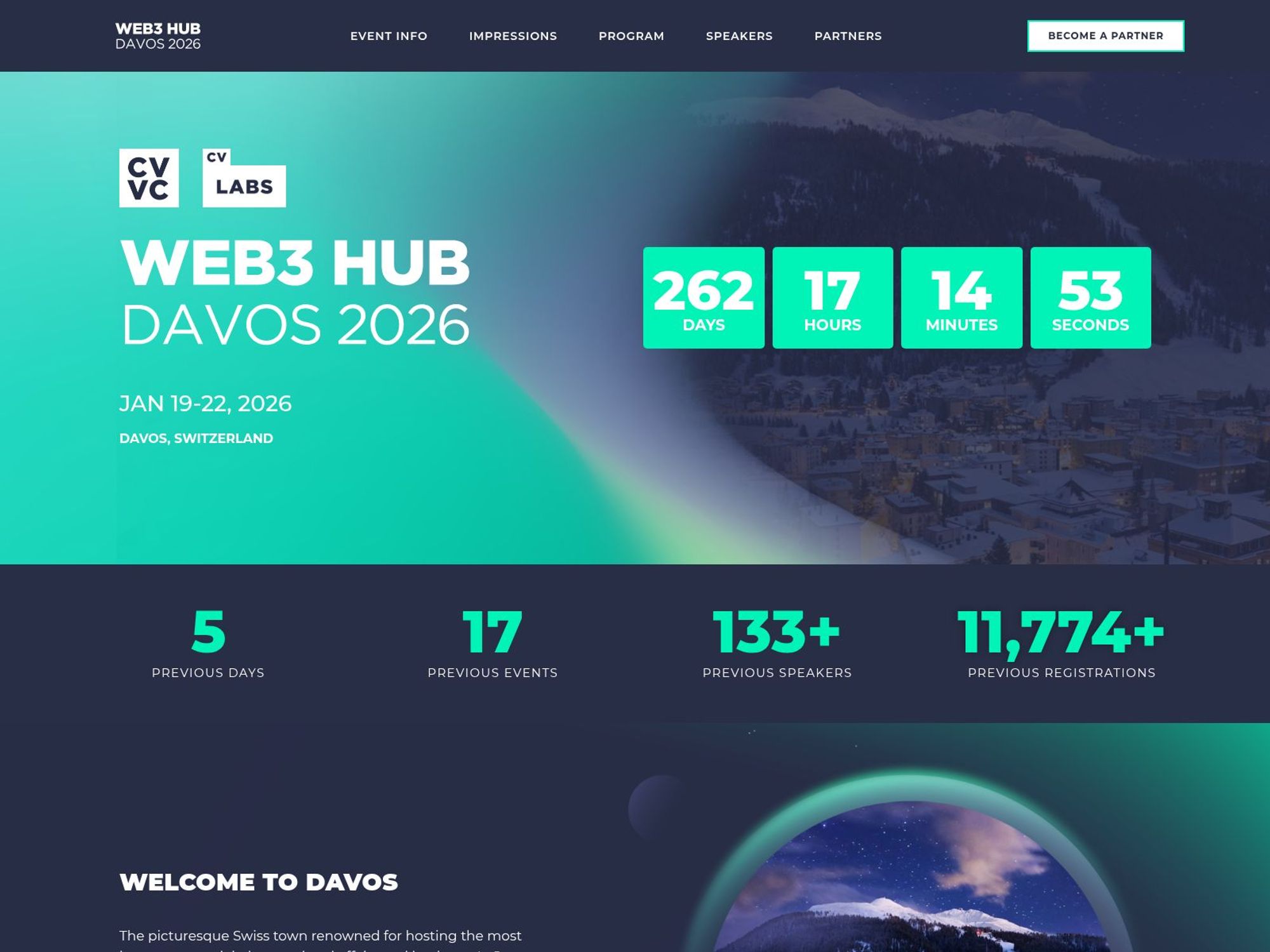 Web3 Hub Davos 2026 website