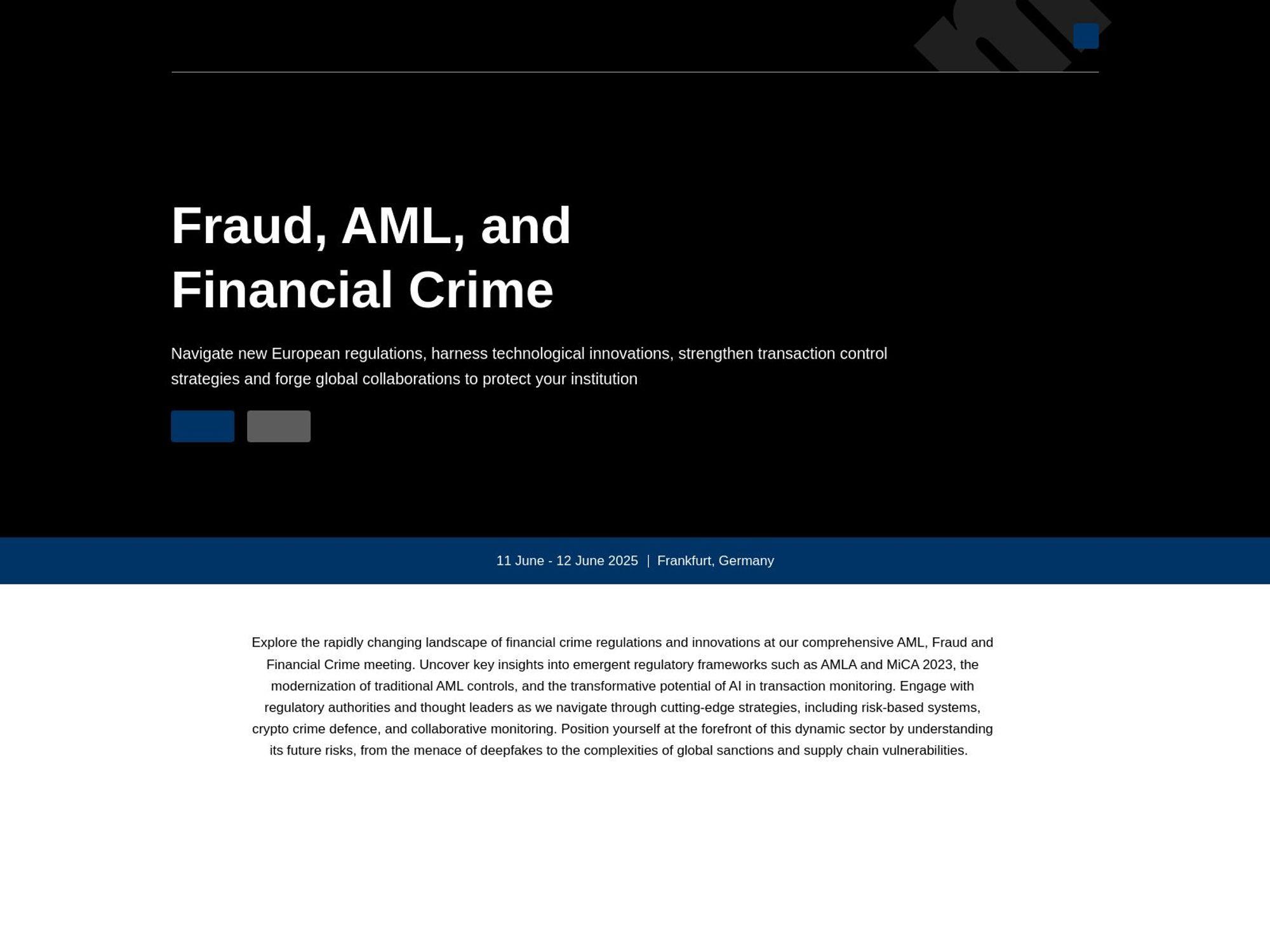 Fraud, AML, and Financial Crime screenshot