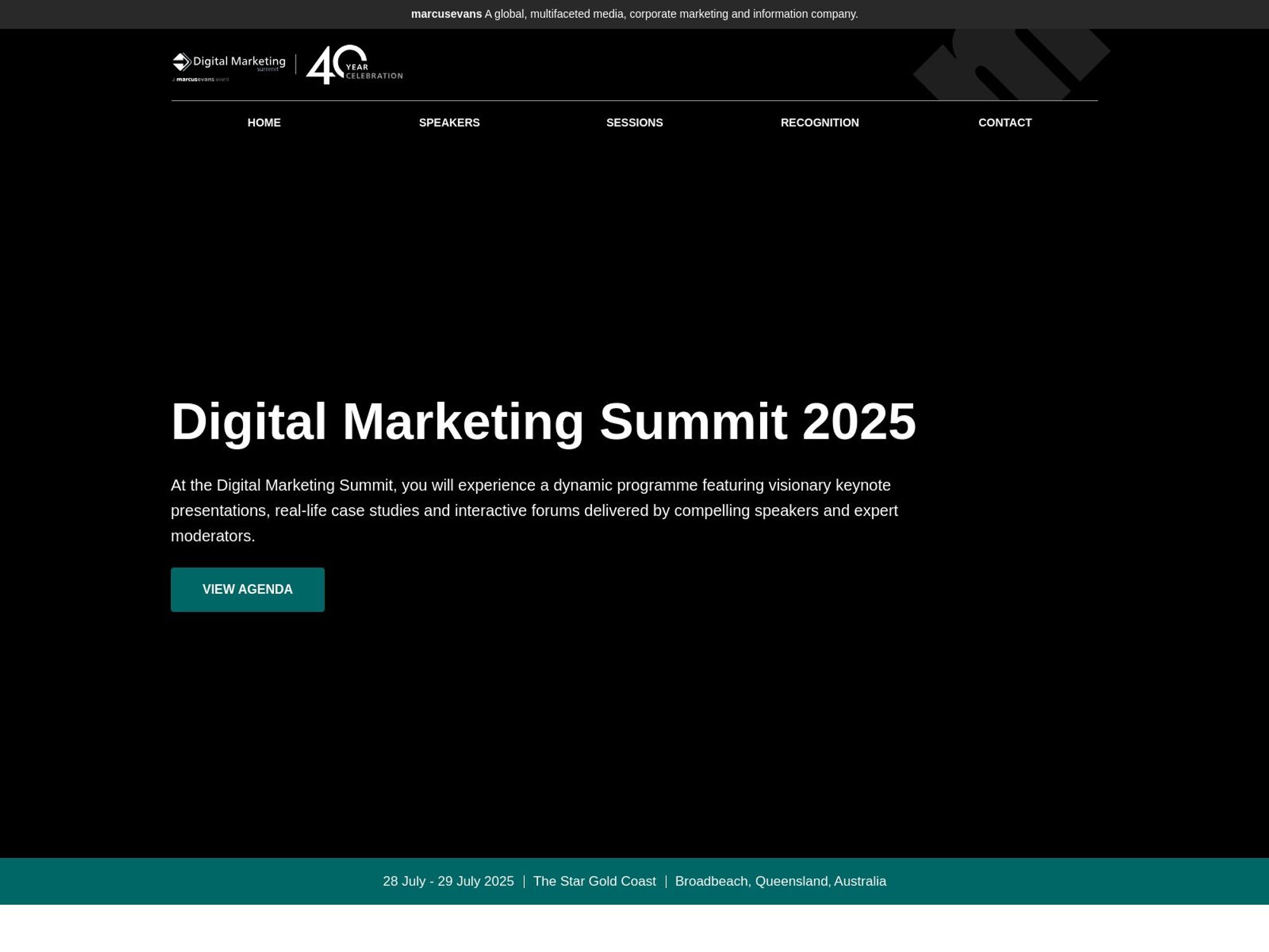 Digital Marketing Summit 2025 screenshot
