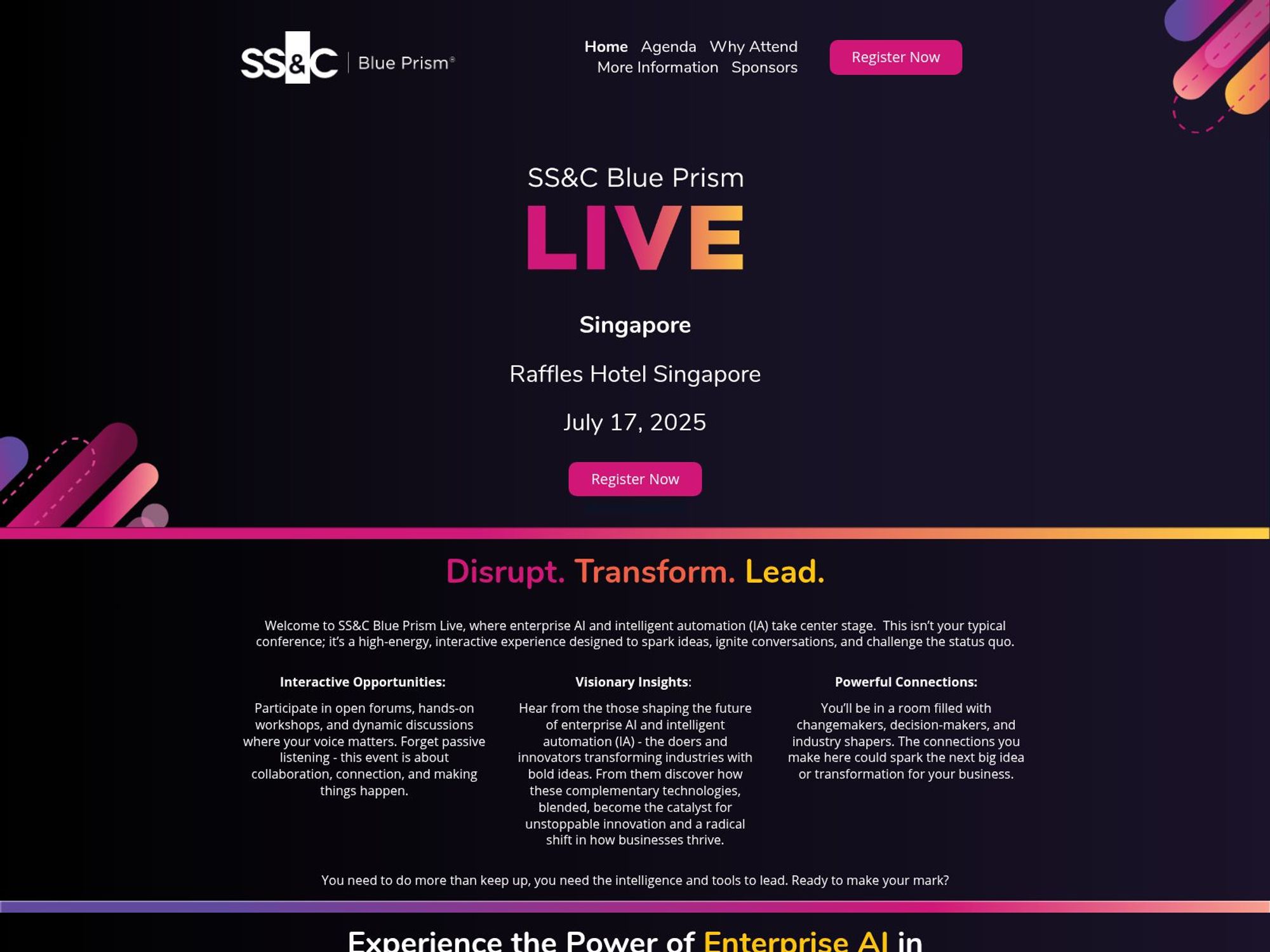SS&C Blue Prism Live Singapore screenshot