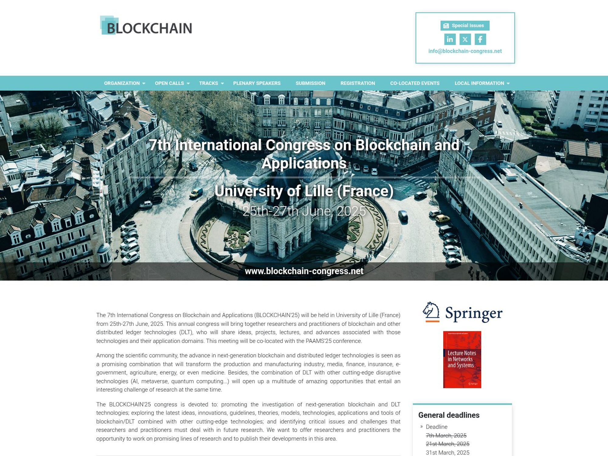 7th International Congress on Blockchain and Applications screenshot