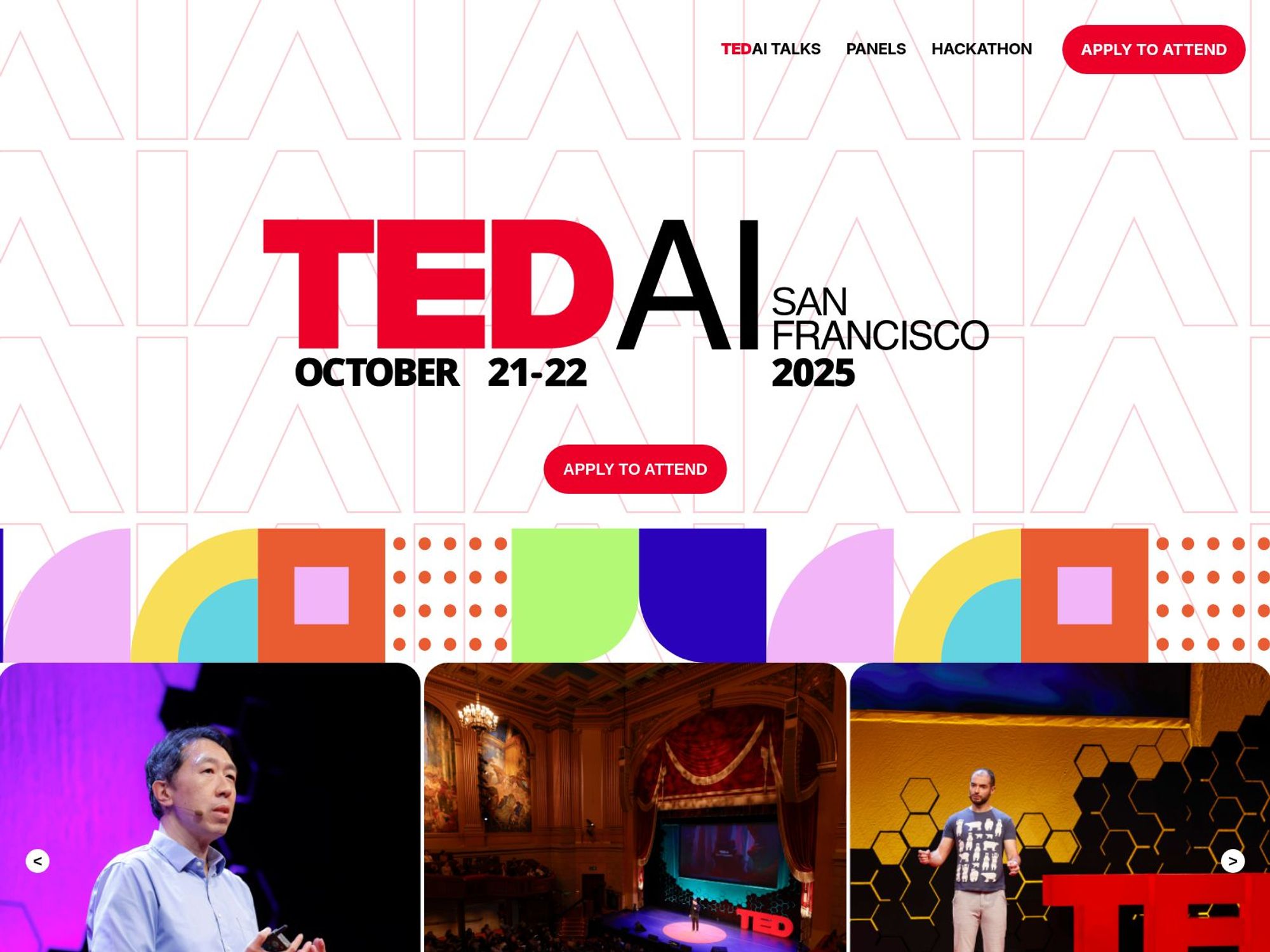 TEDAI San Francisco website