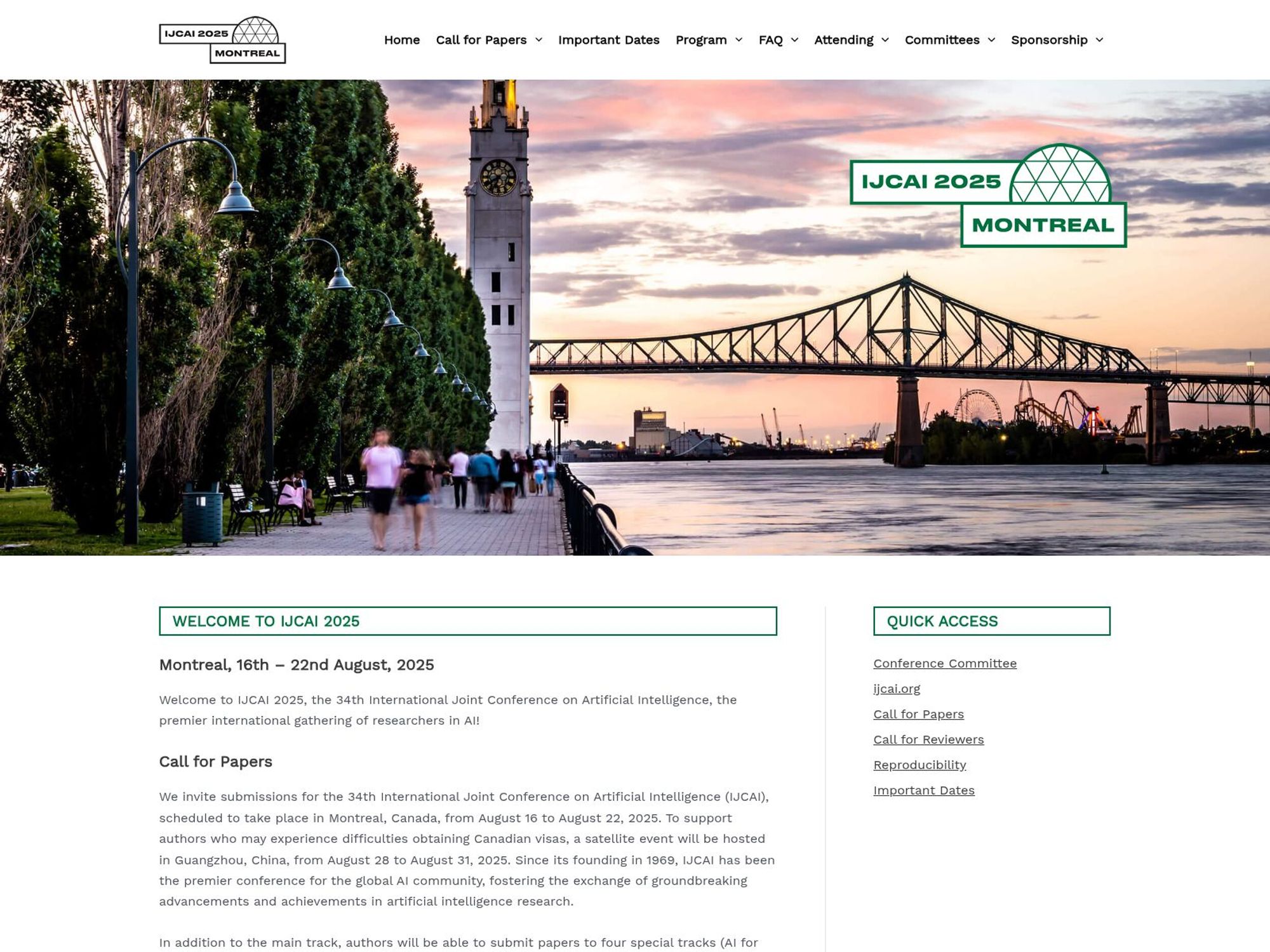 IJCAI 2025 – International Joint Conference on Artificial Intelligence screenshot