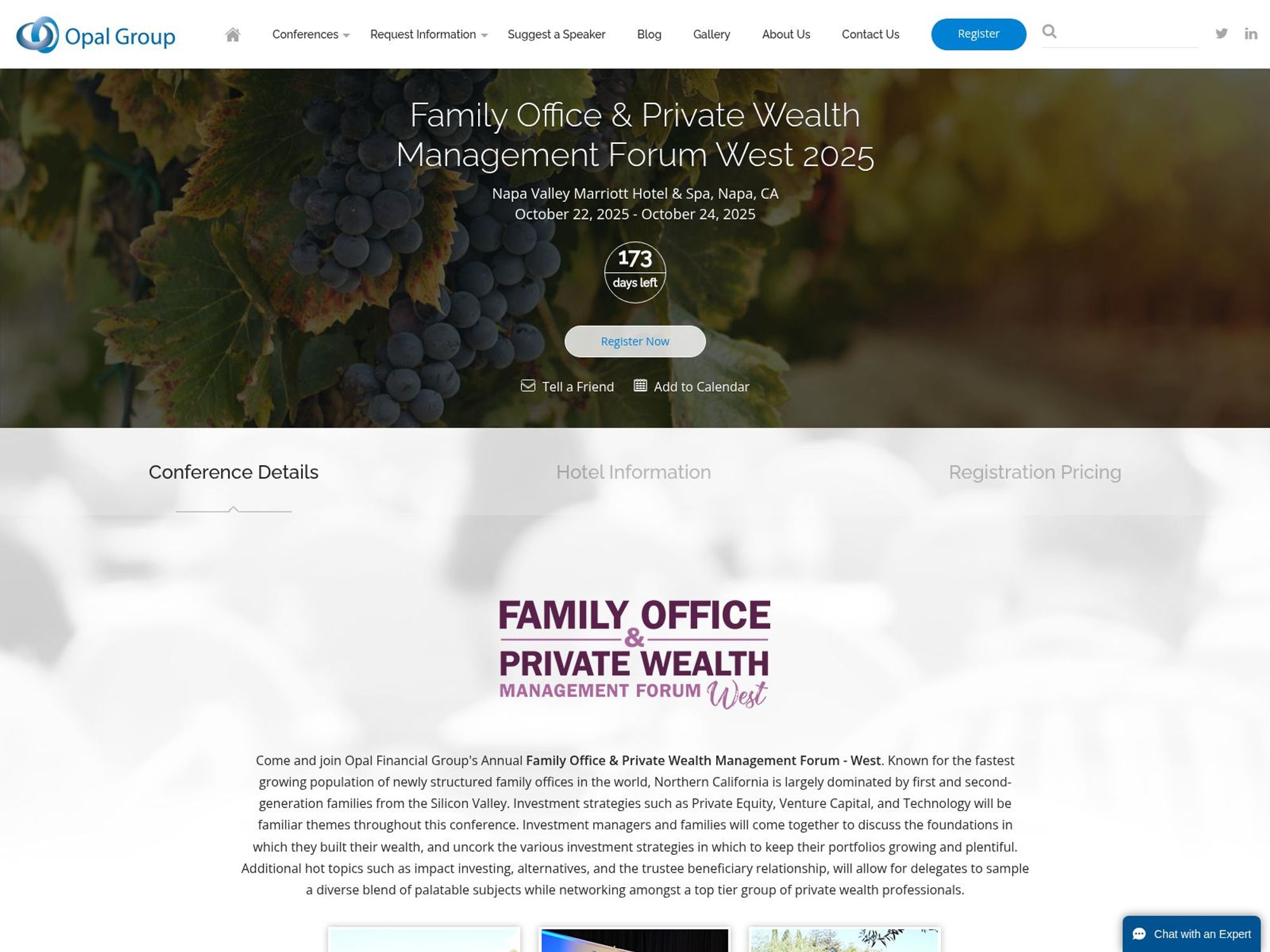 Family Office & Private Wealth Management Forum West 2025 screenshot