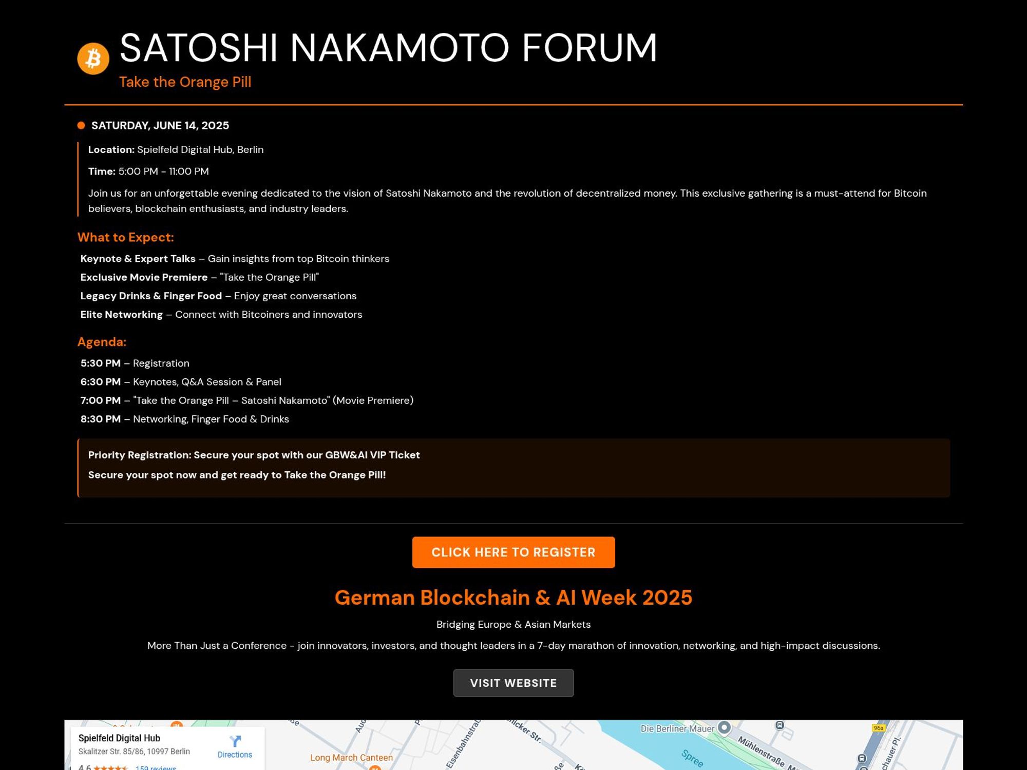 GB&AI Conference – Satoshi Nakamoto Forum 2025 screenshot