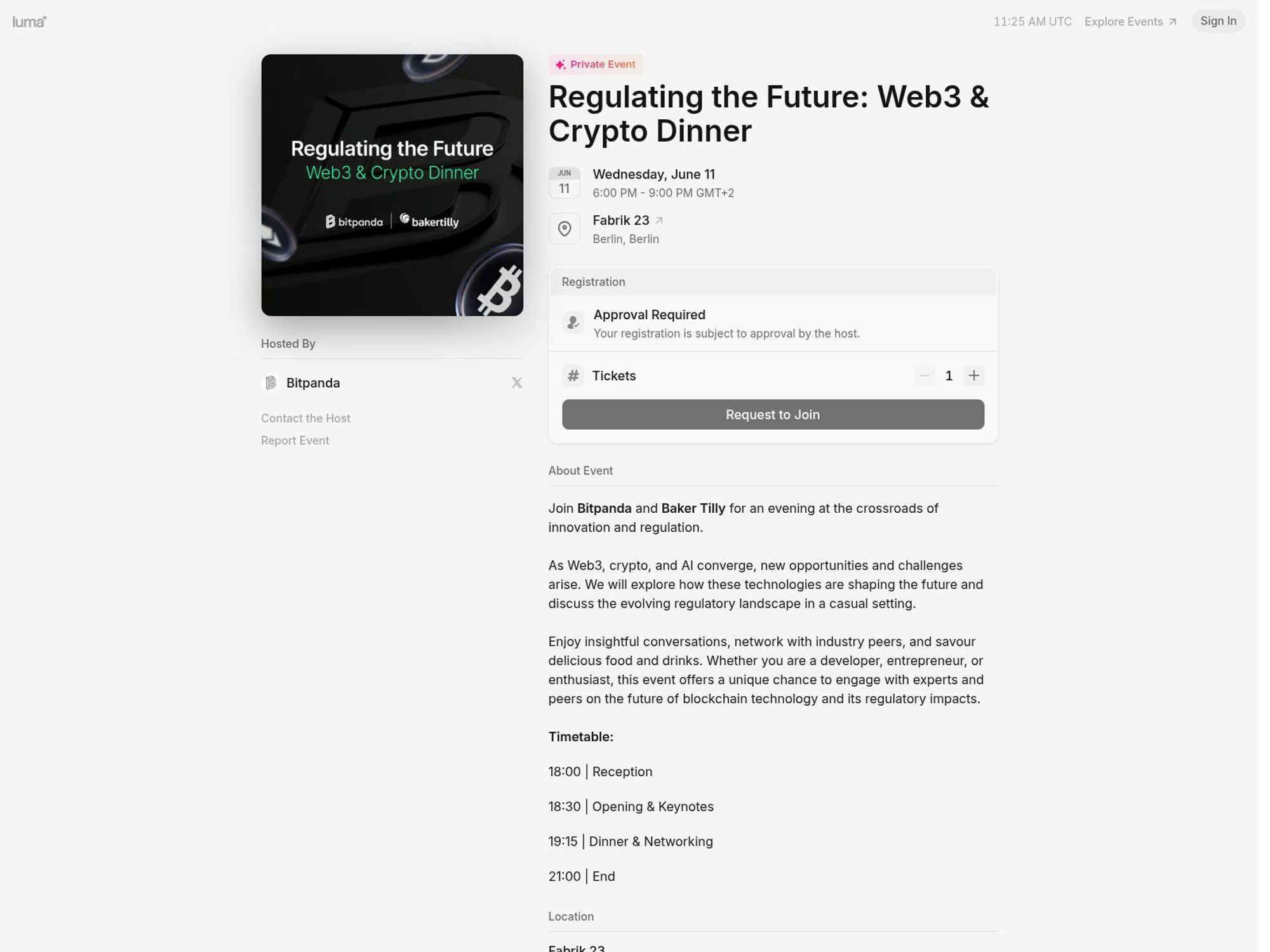 Regulating the Future: Web3 & Crypto Dinner screenshot