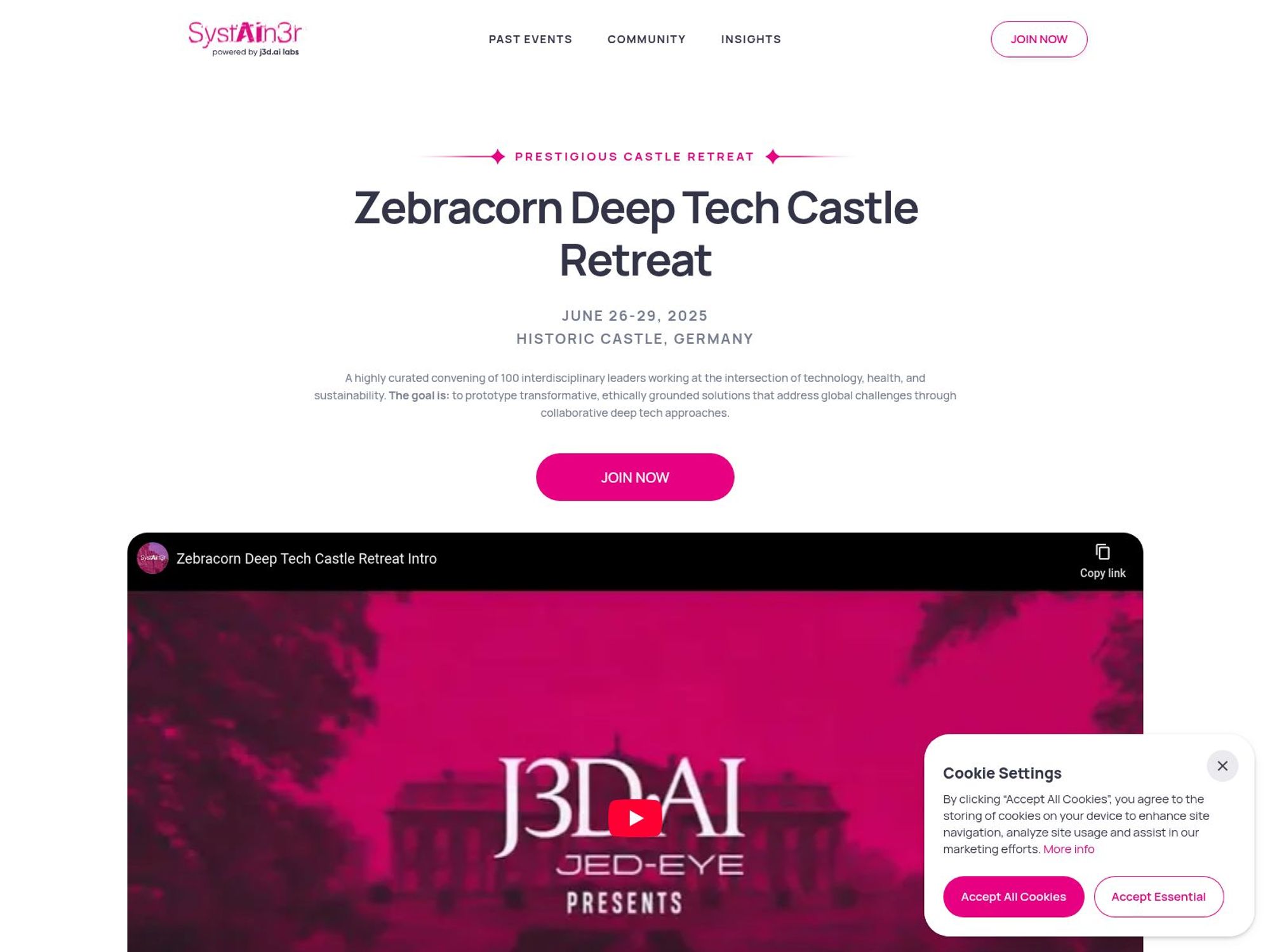 Zebracorn Deep Tech Castle Retreat screenshot