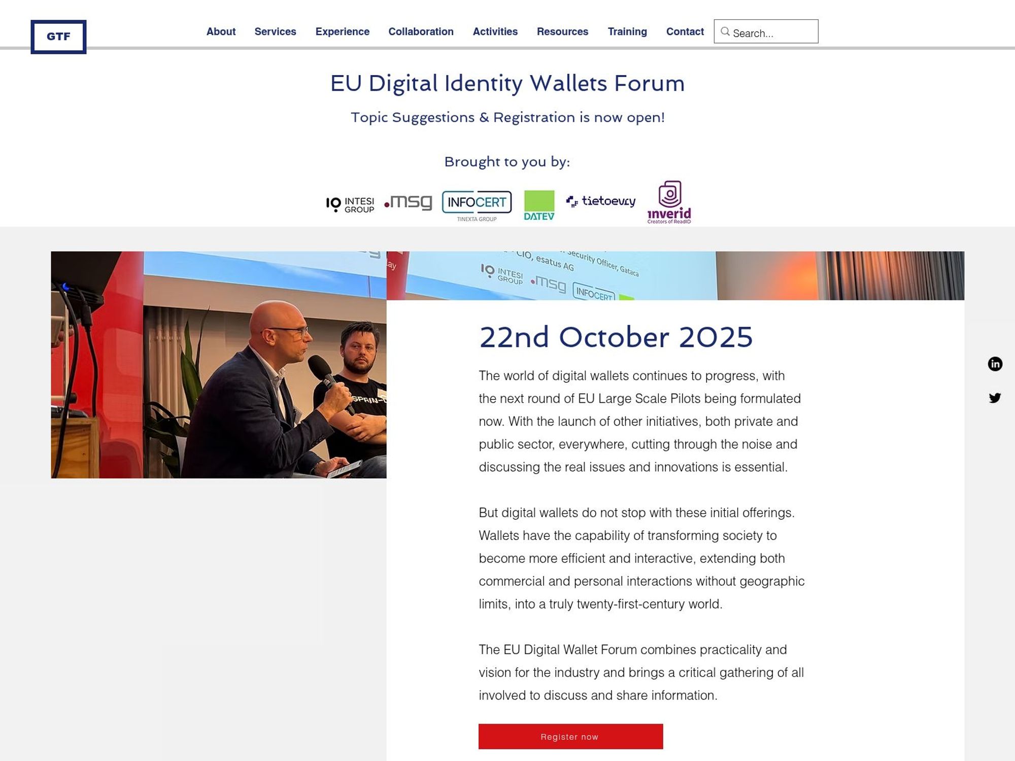 EU Digital Identity Wallets Forum screenshot