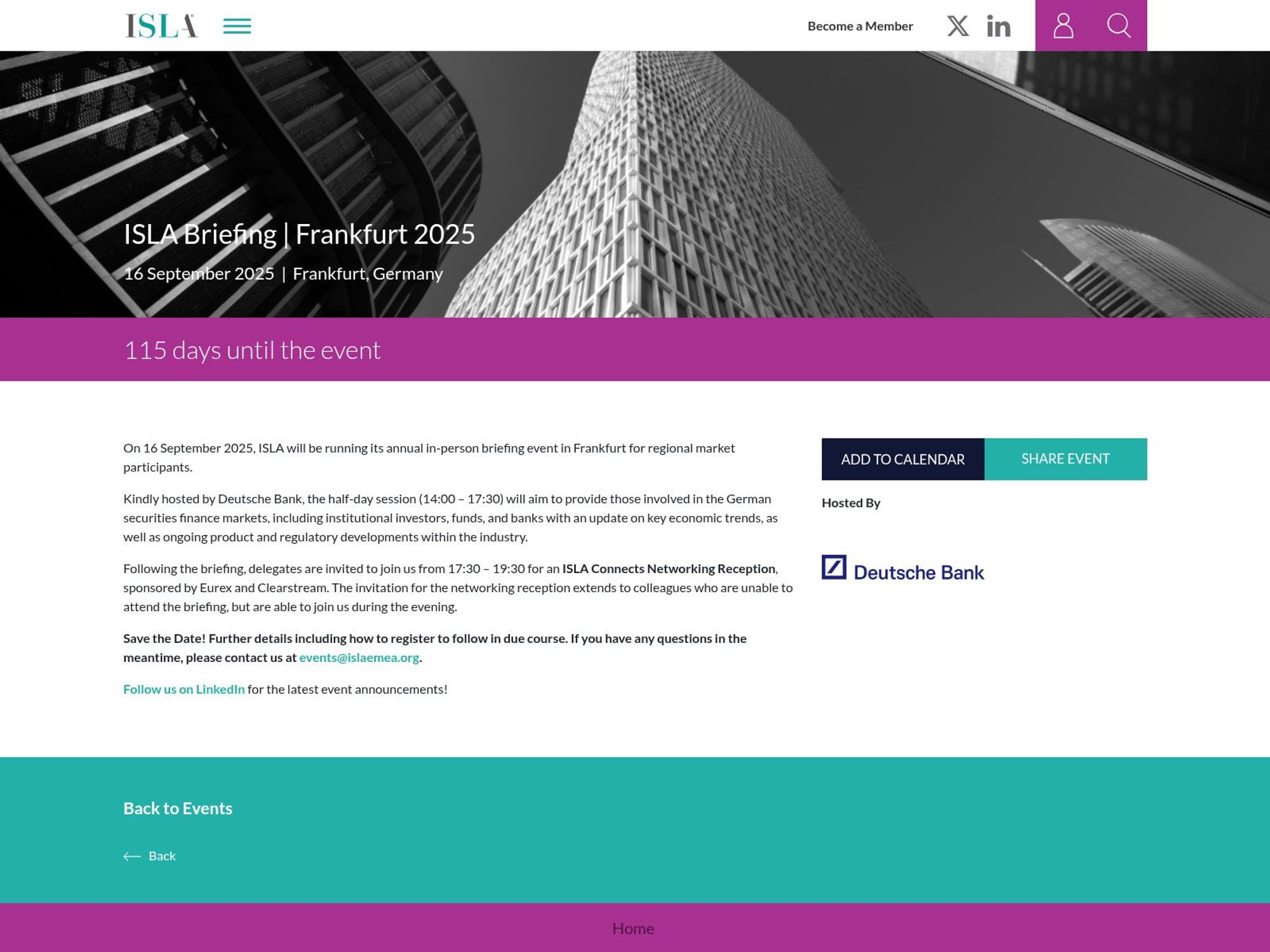 ISLA Briefing | Frankfurt 2025 screenshot