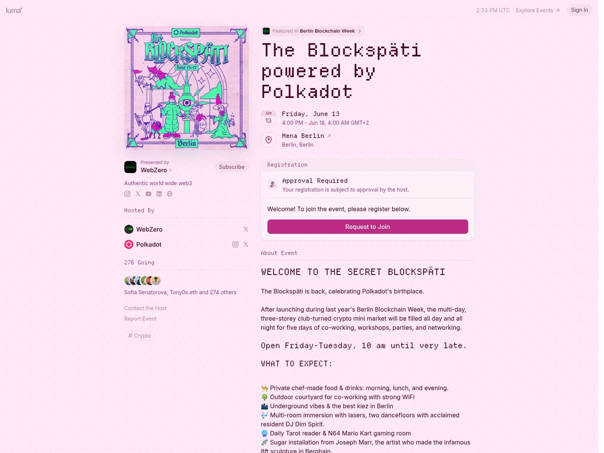 The Blockspäti powered by Polkadot screenshot