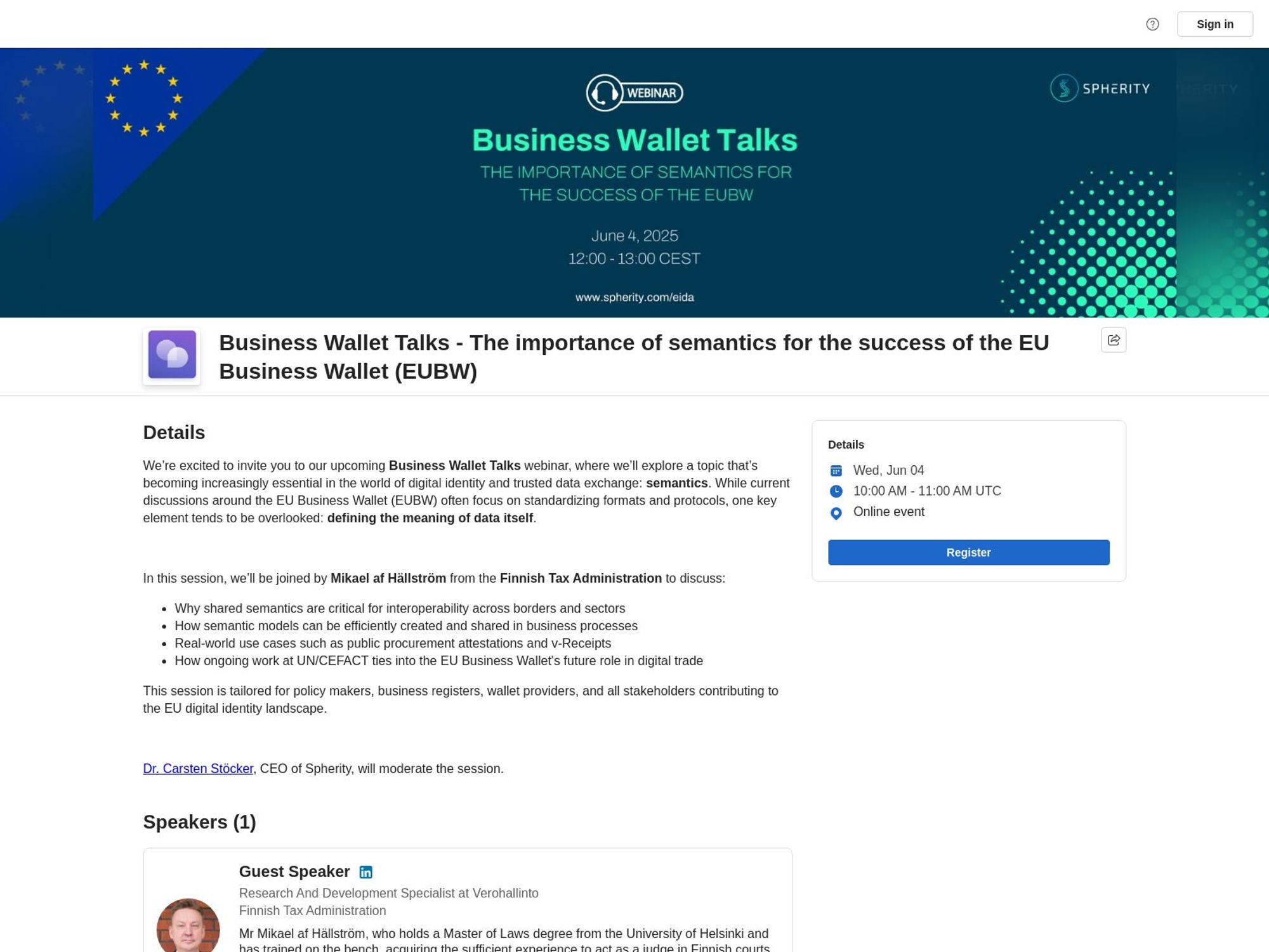 Business Wallet Talks - The importance of semantics for the success of the EU Business Wallet (EUBW) screenshot
