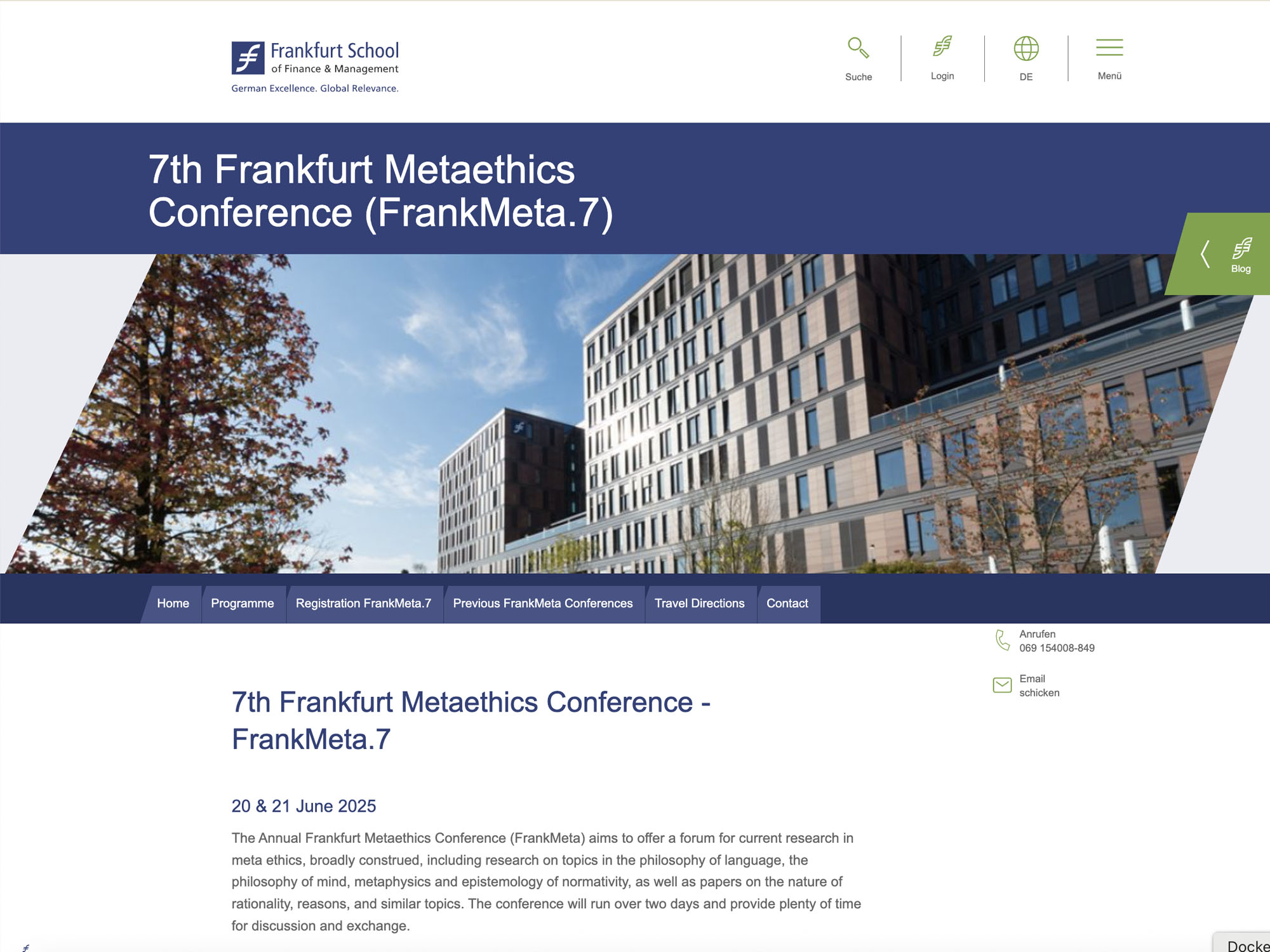 7th Frankfurt Metaethics Conference (FrankMeta.7) screenshot
