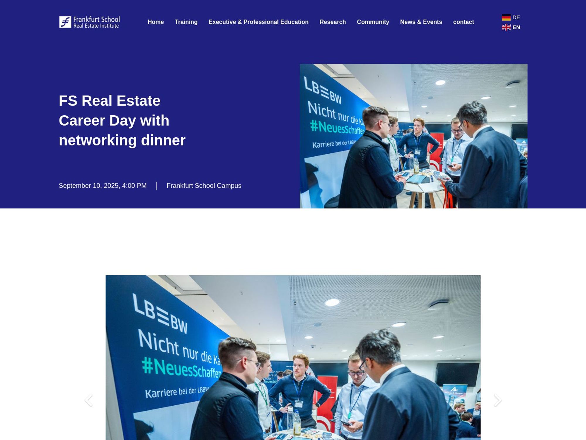 FS Real Estate Career Day mit Networking Dinner screenshot