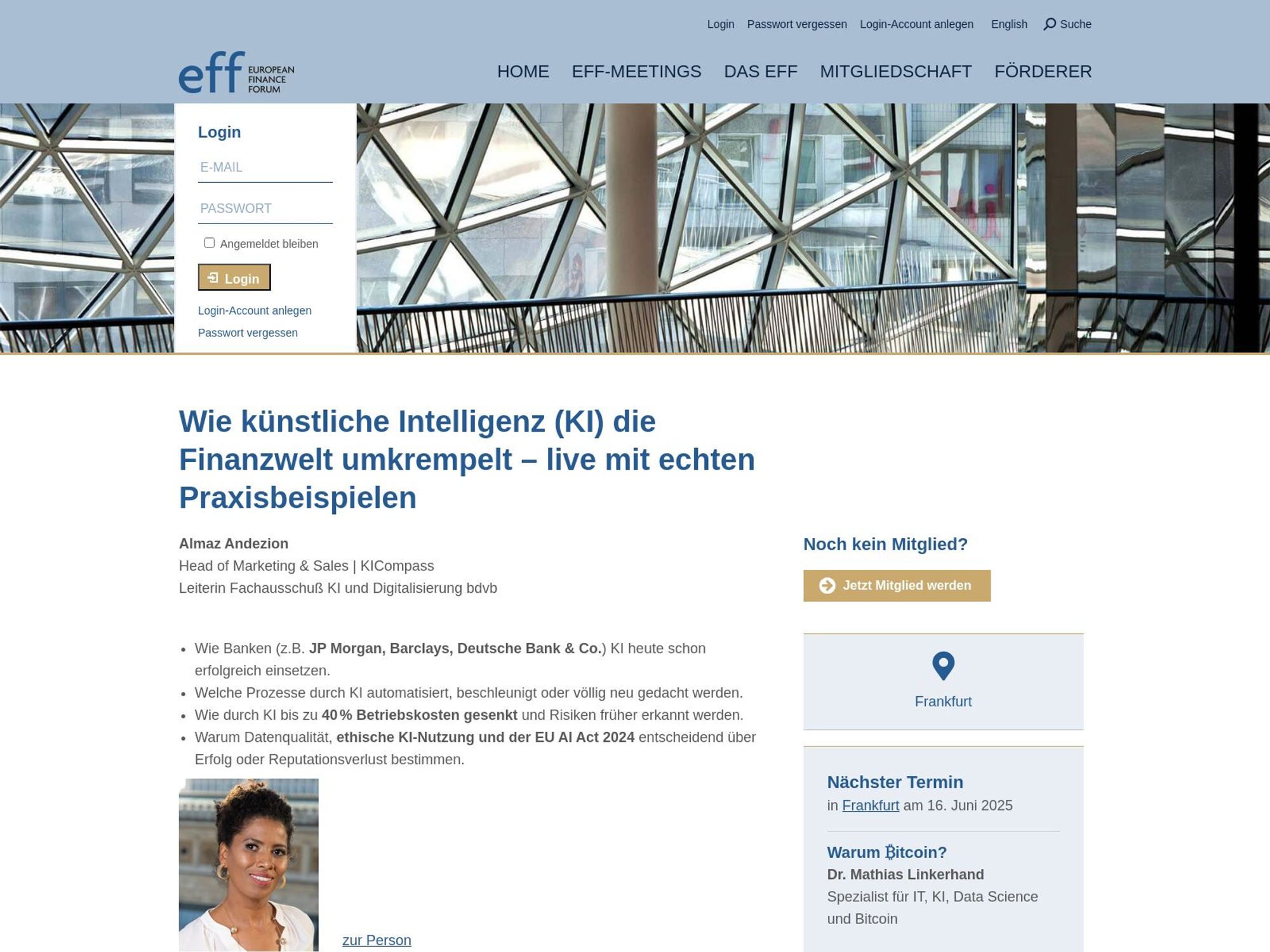Wie künstliche Intelligenz (KI) die Finanzwelt umkrempelt – live mit echten Praxisbeispielen screenshot