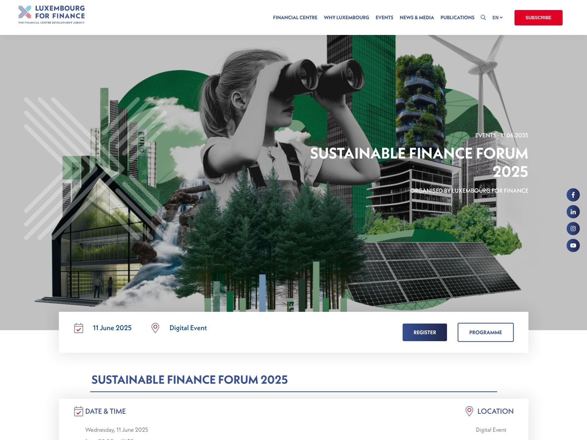 Sustainable Finance Forum 2025 screenshot