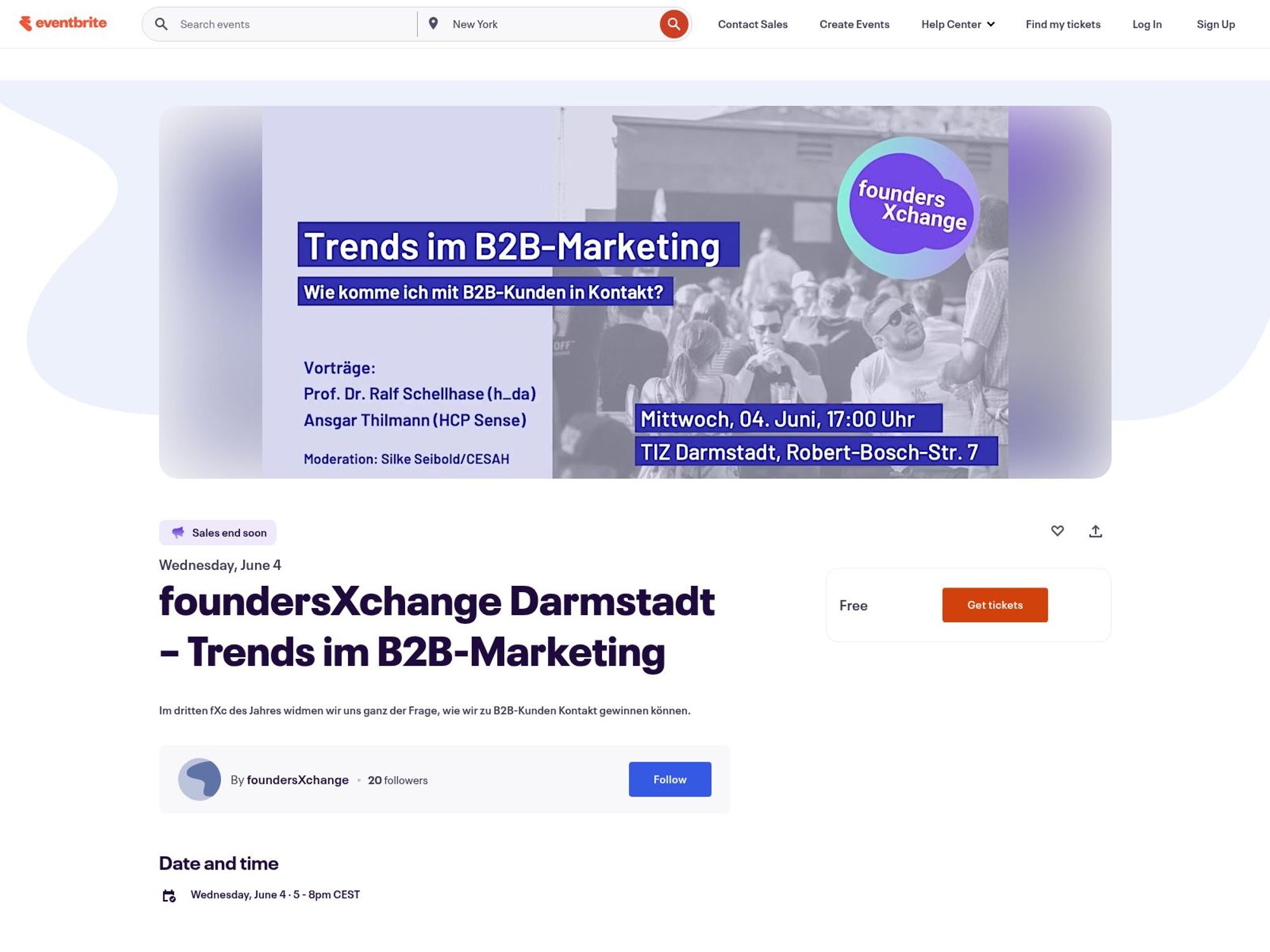 foundersXchange Darmstadt - Trends im B2B-Marketing screenshot