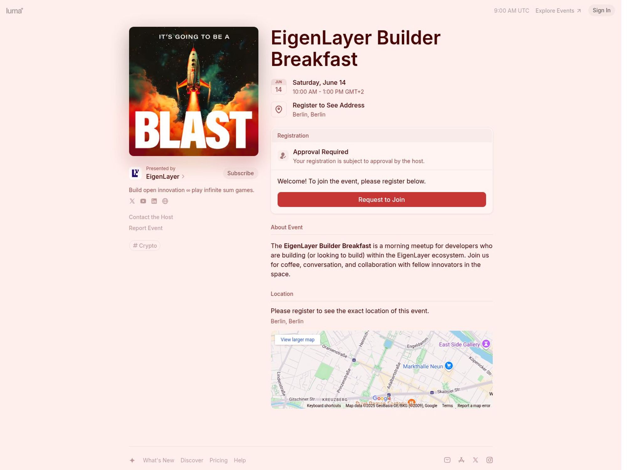 EigenLayer Builder Breakfast screenshot