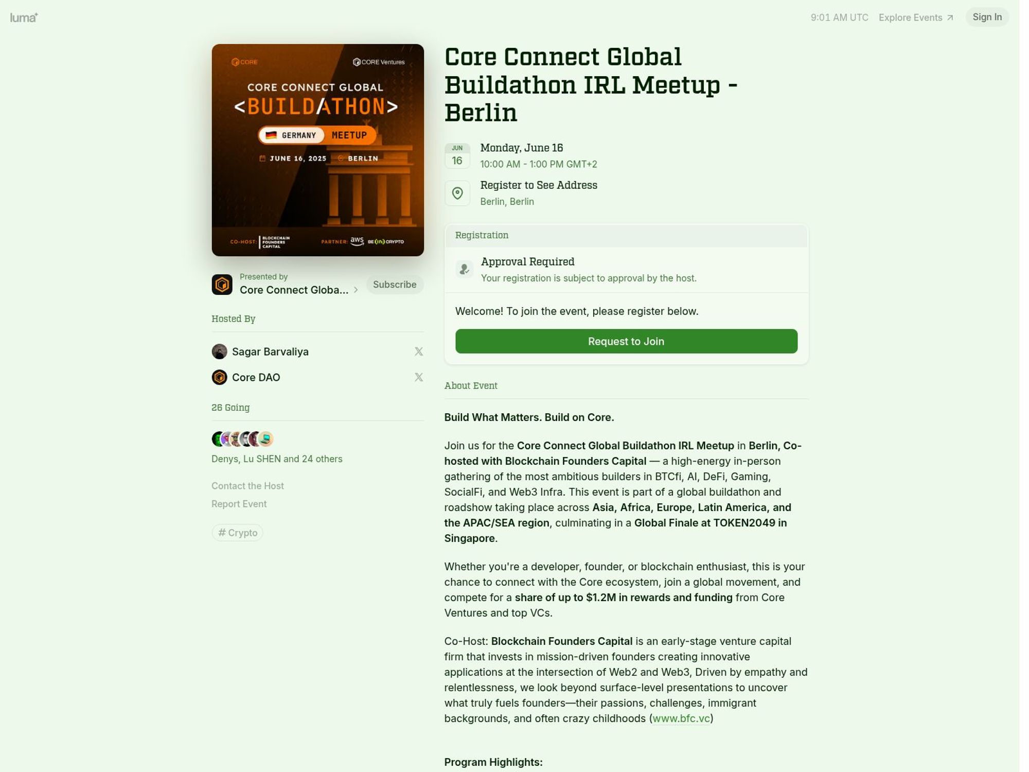 Core Connect Global Buildathon IRL Meetup - Berlin screenshot