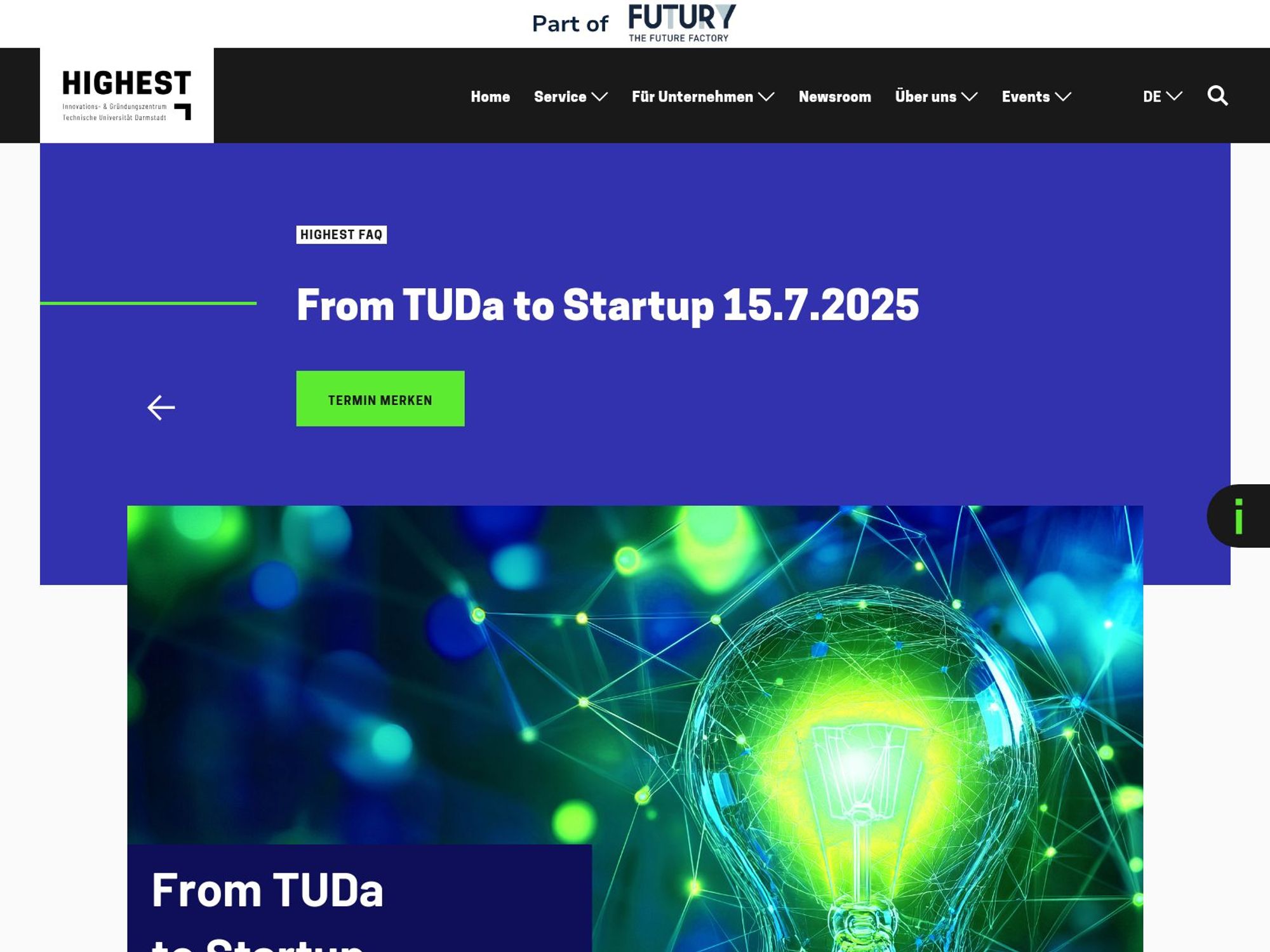From TUDa to Startup 15.7.2025 screenshot