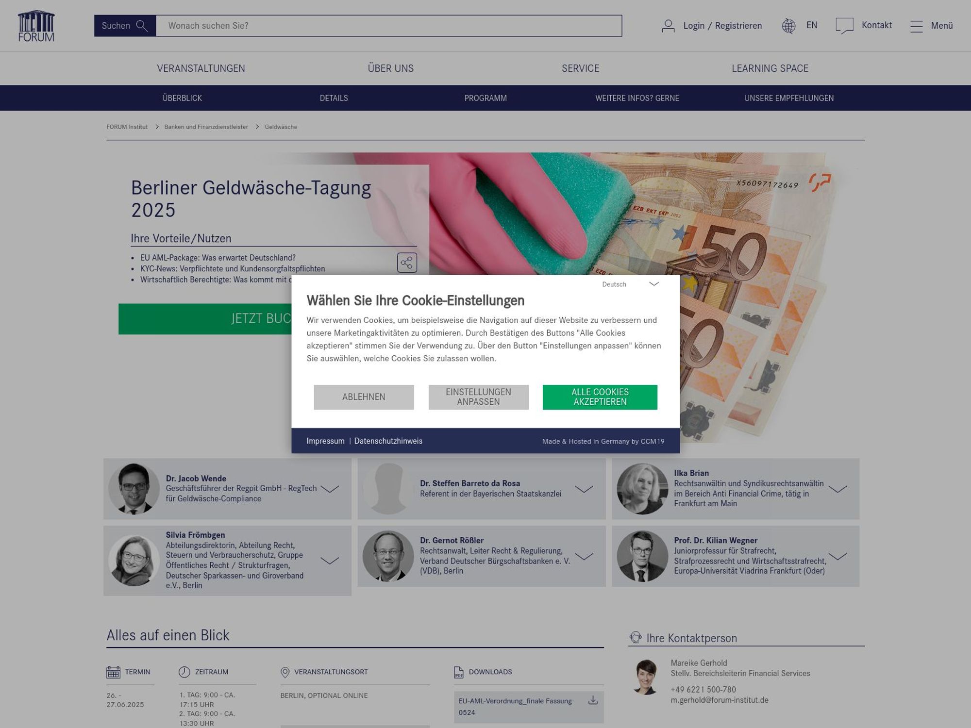 Berliner Geldwäsche-Tagung 2025 screenshot