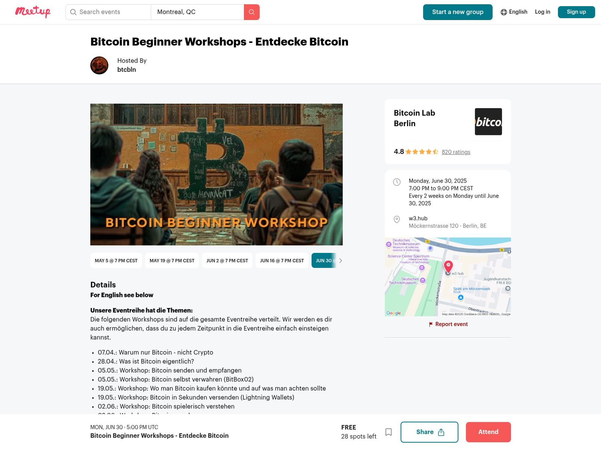 Bitcoin Beginner Workshops - Entdecke Bitcoin screenshot