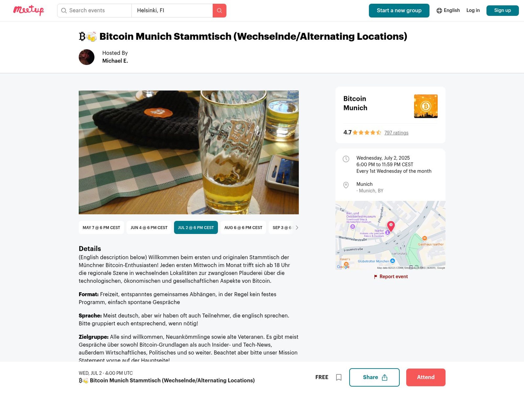₿🍻 Bitcoin Munich Stammtisch screenshot