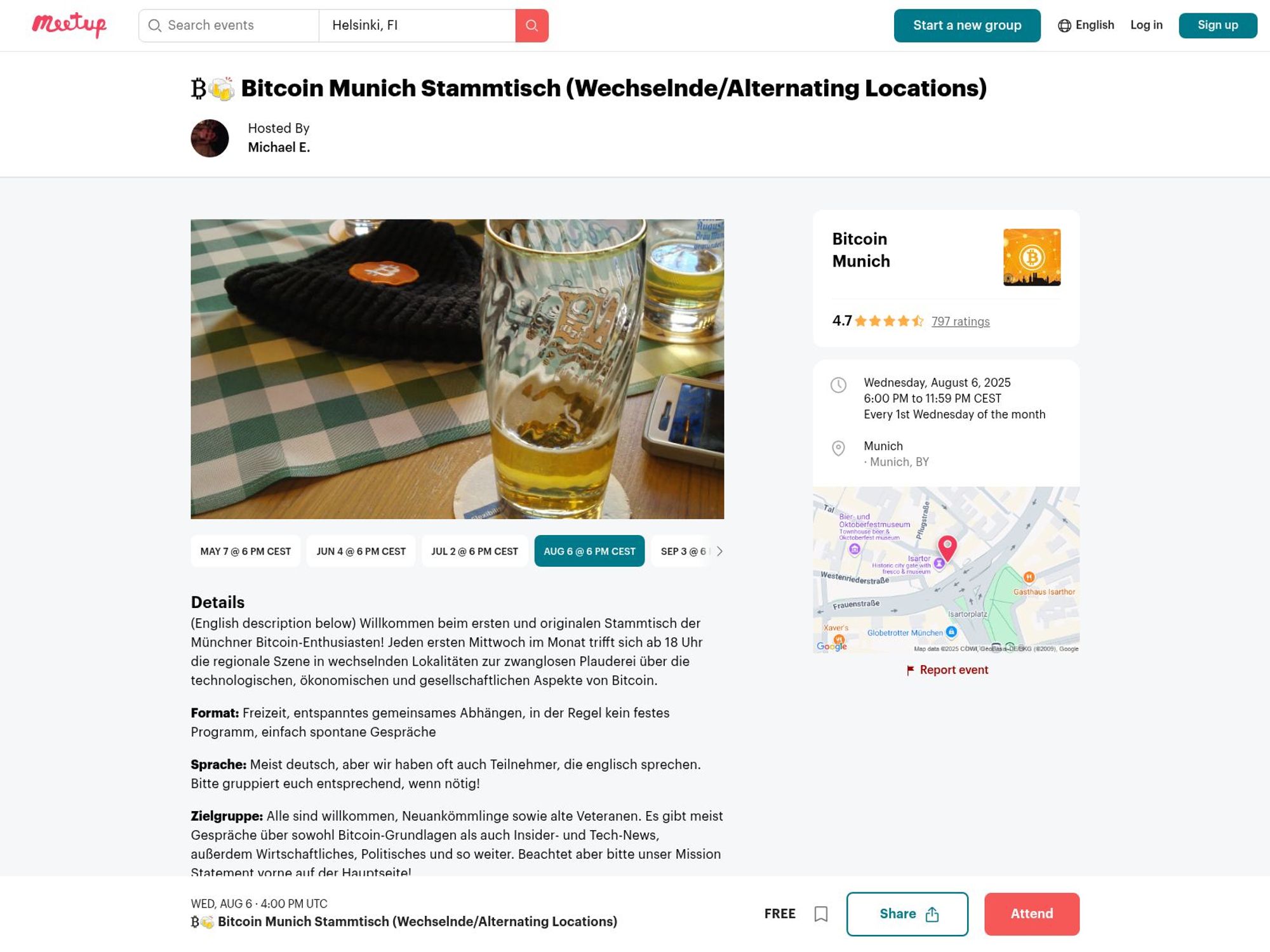 ₿🍻 Bitcoin Munich Stammtisch screenshot