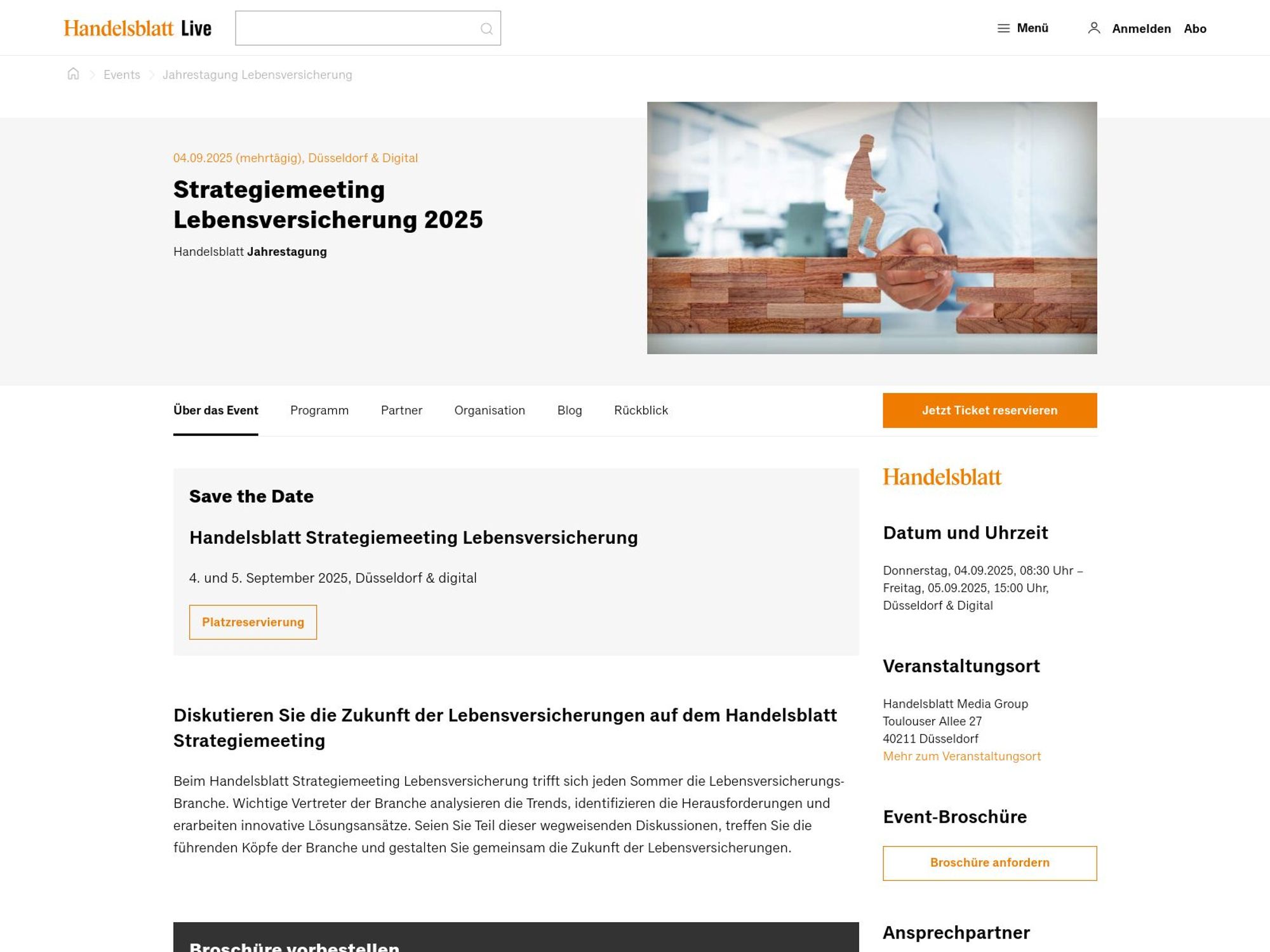 Handelsblatt Jahrestagung: Strategiemeeting Lebensversicherung 2025 screenshot