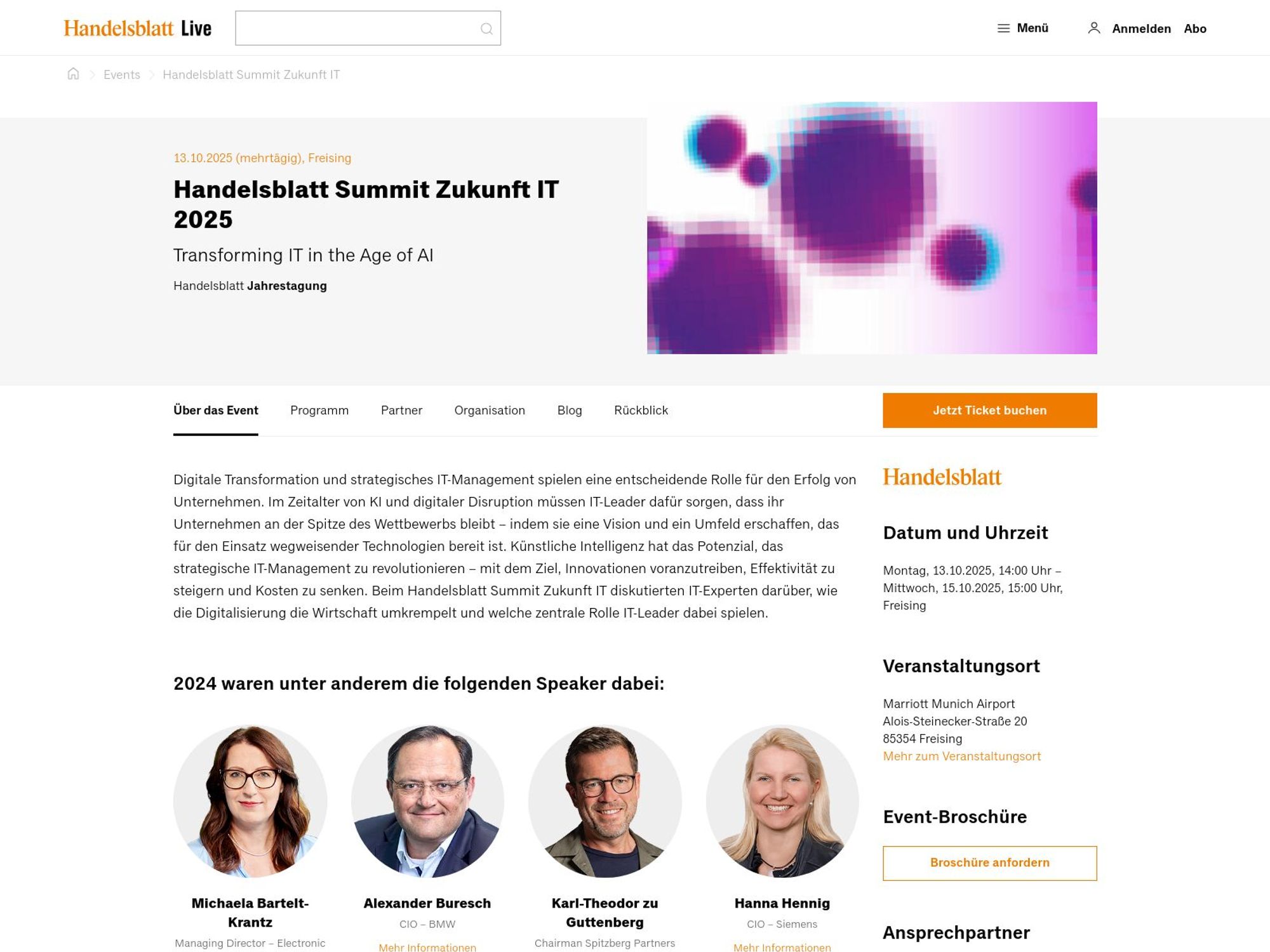 Handelsblatt Summit Zukunft IT 2025 screenshot