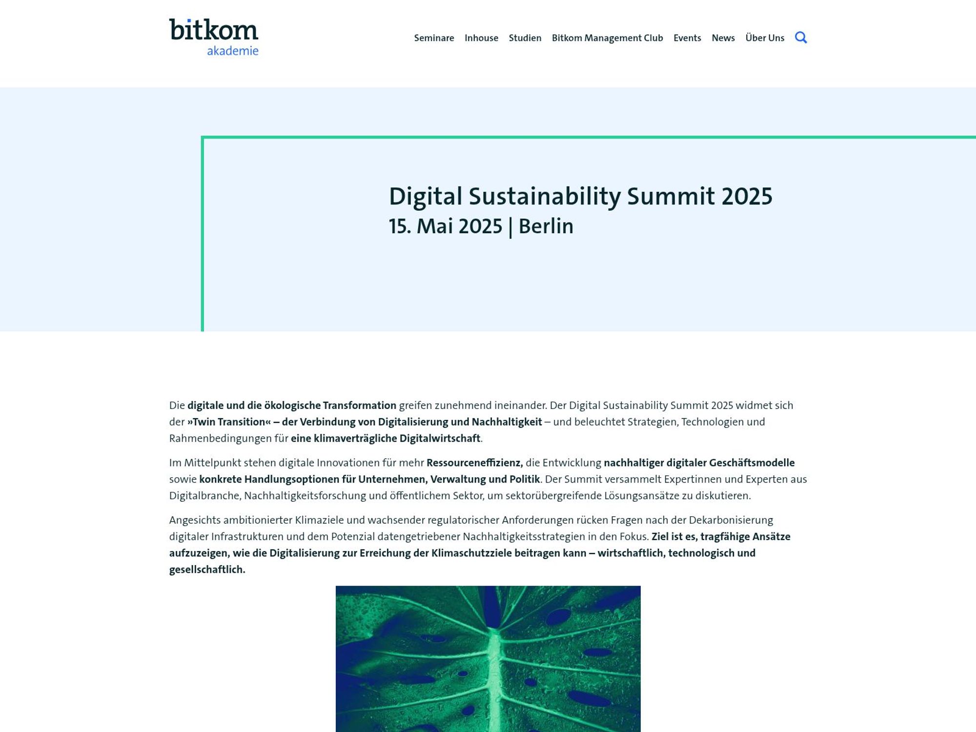 Digital Sustainability Summit 2025 screenshot
