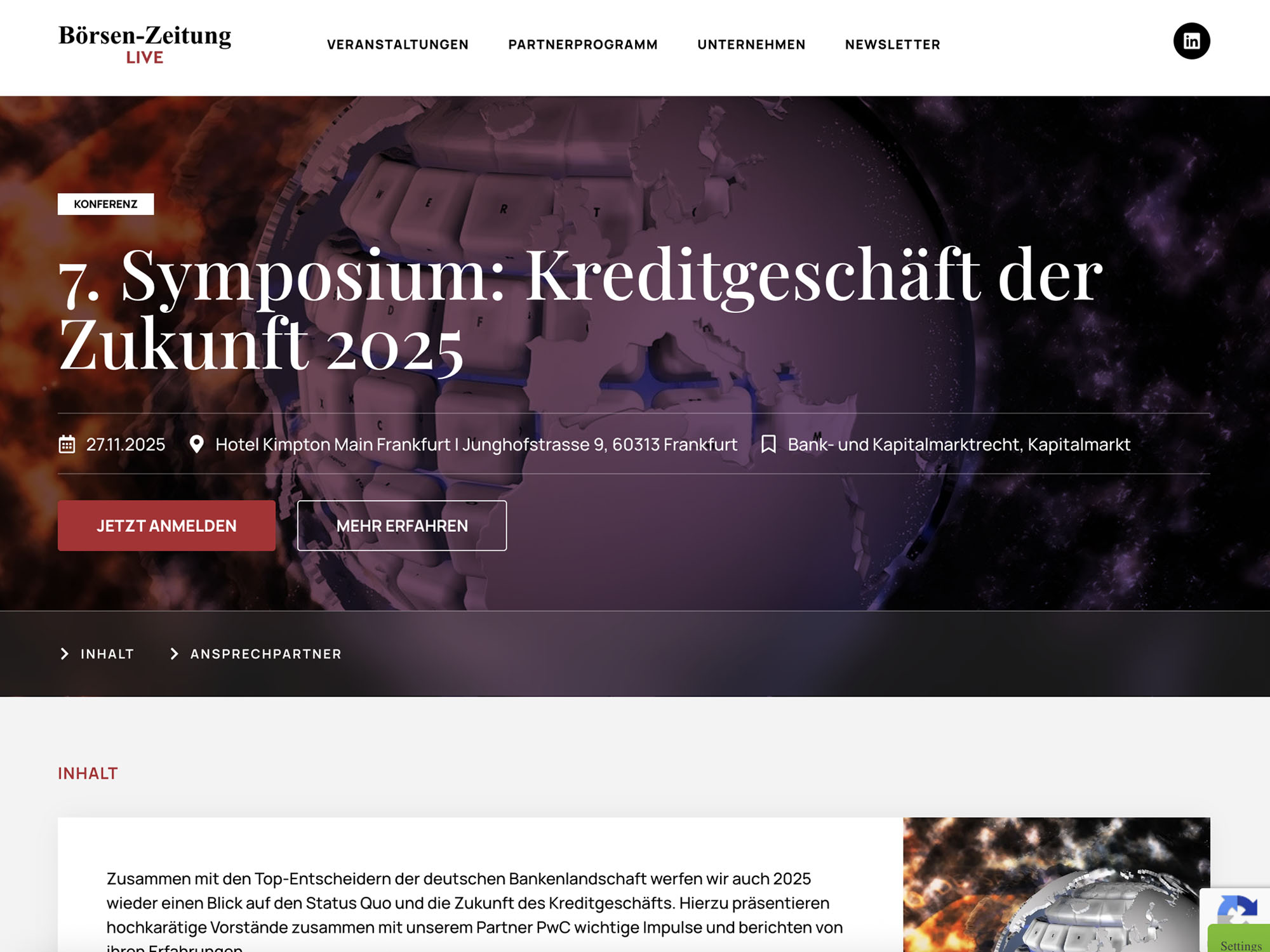 7. Symposium: Kreditgeschäft der Zukunft 2025 screenshot