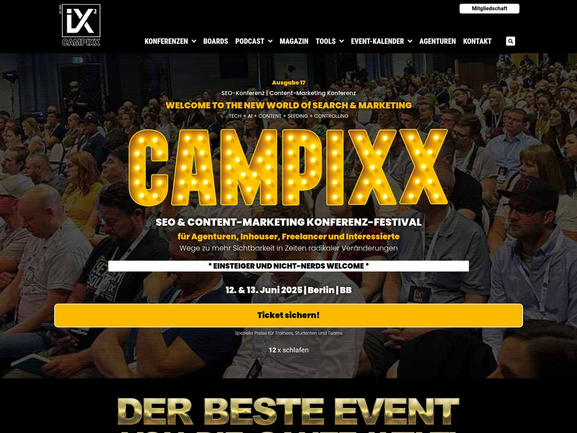 CAMPIXX 2025 - SEO und Marketing Konferenz screenshot