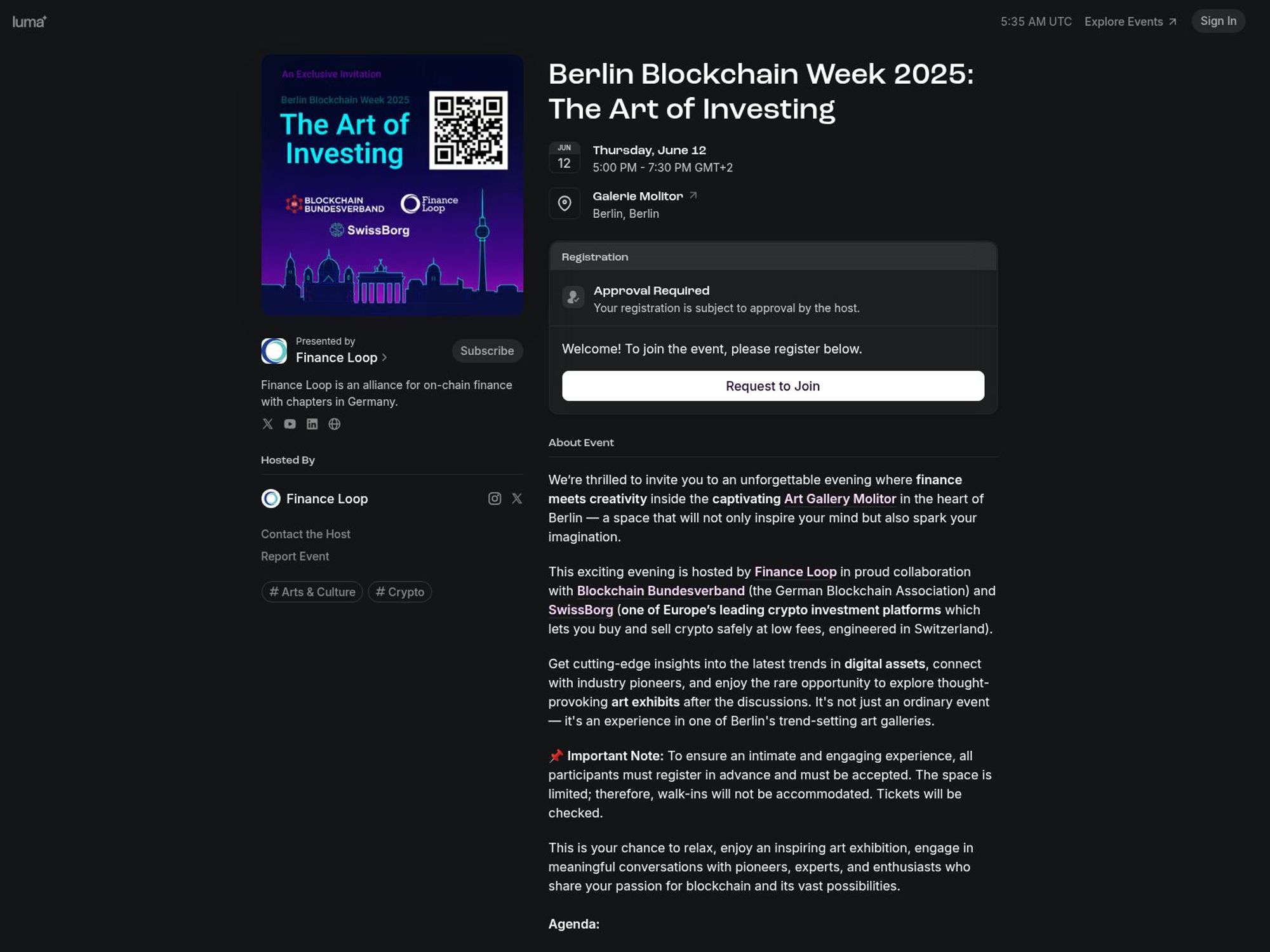 The Art of Investing at Berlin Blockchain Week 2025 screenshot
