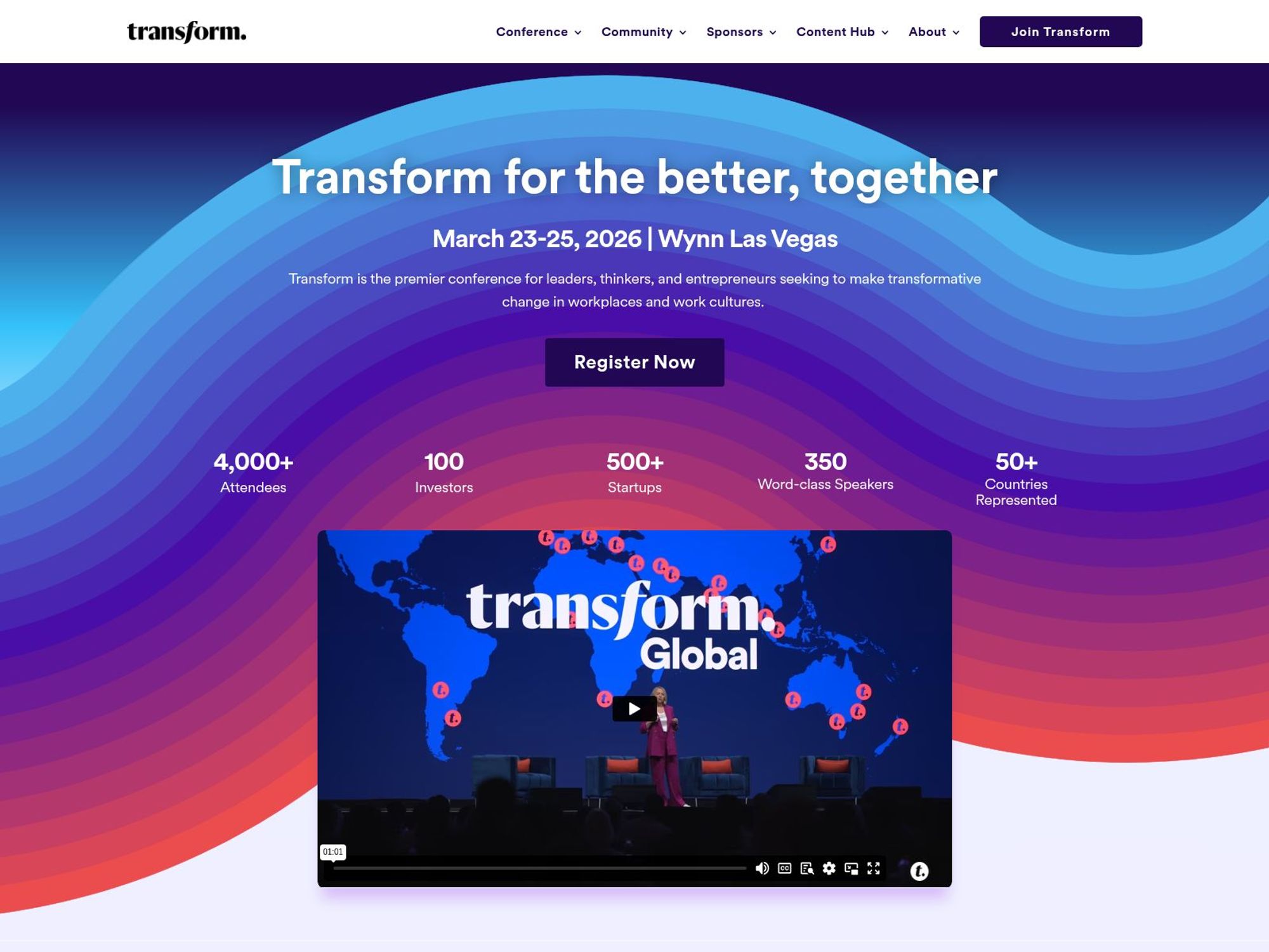Transform Conference 2026 screenshot
