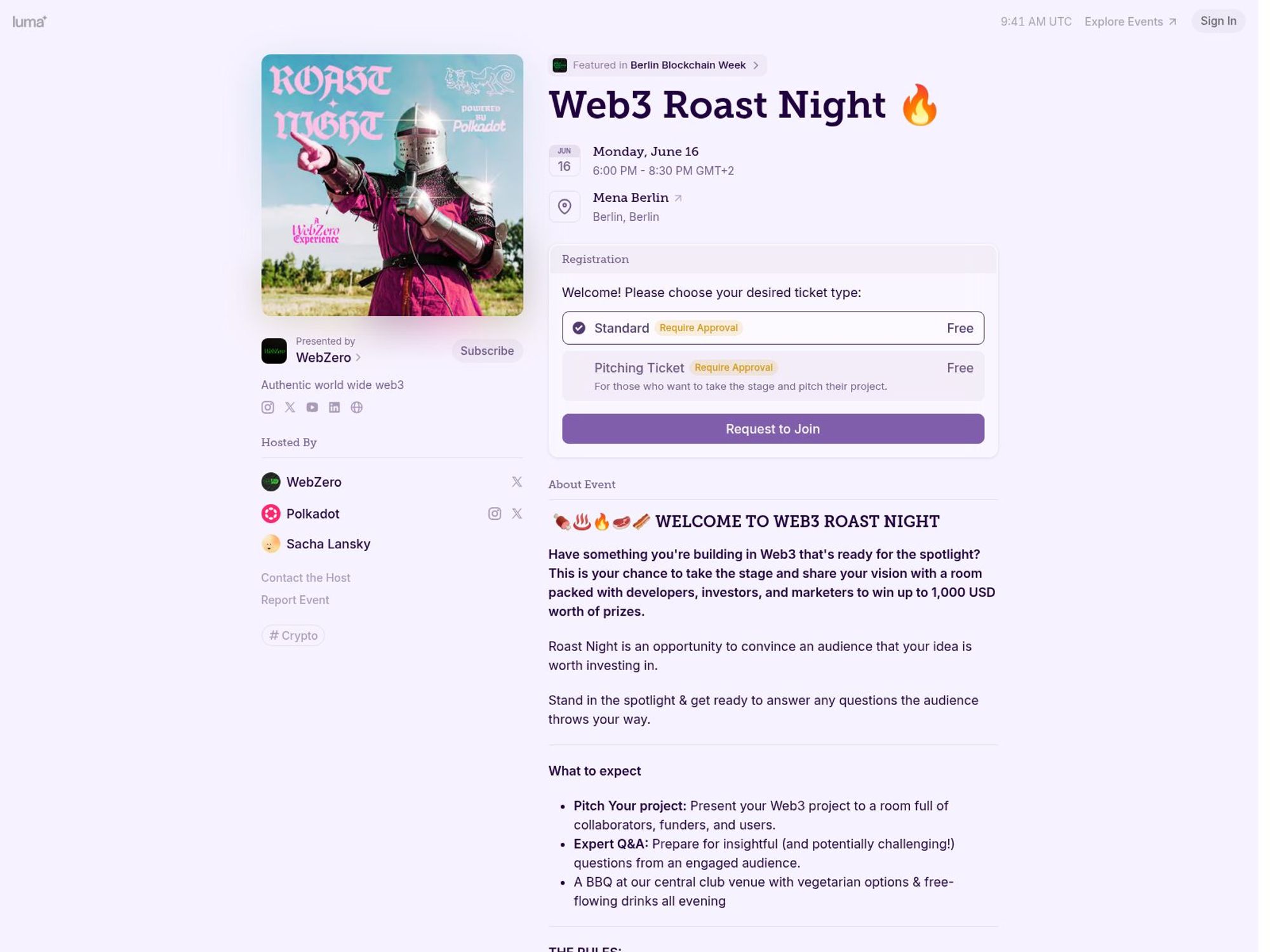Web3 Roast Night 🔥 screenshot