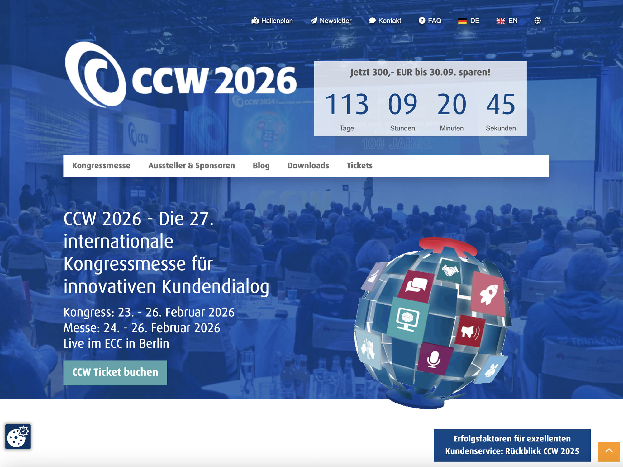 CCW 2026 - Die 27. internationale Kongressmesse für innovativen Kundendialog screenshot