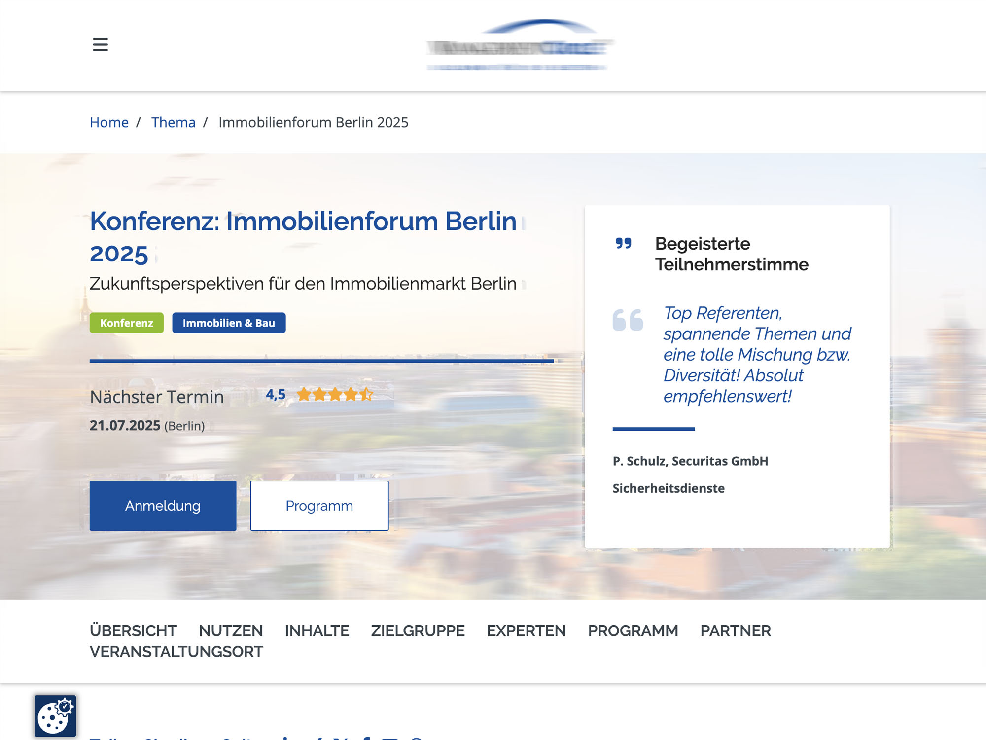 Konferenz: Immobilienforum Berlin 2025 screenshot