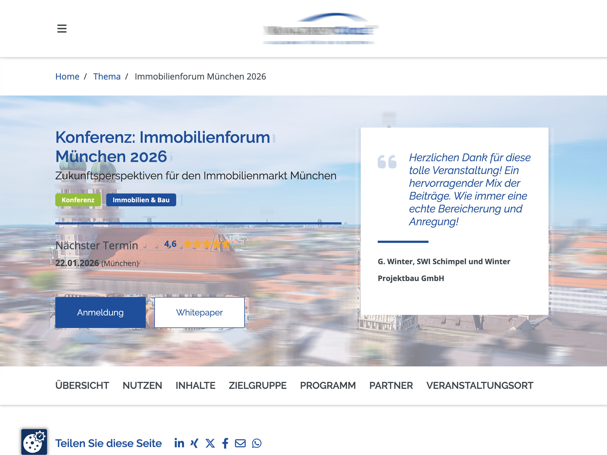 Konferenz: Immobilienforum München 2026 screenshot