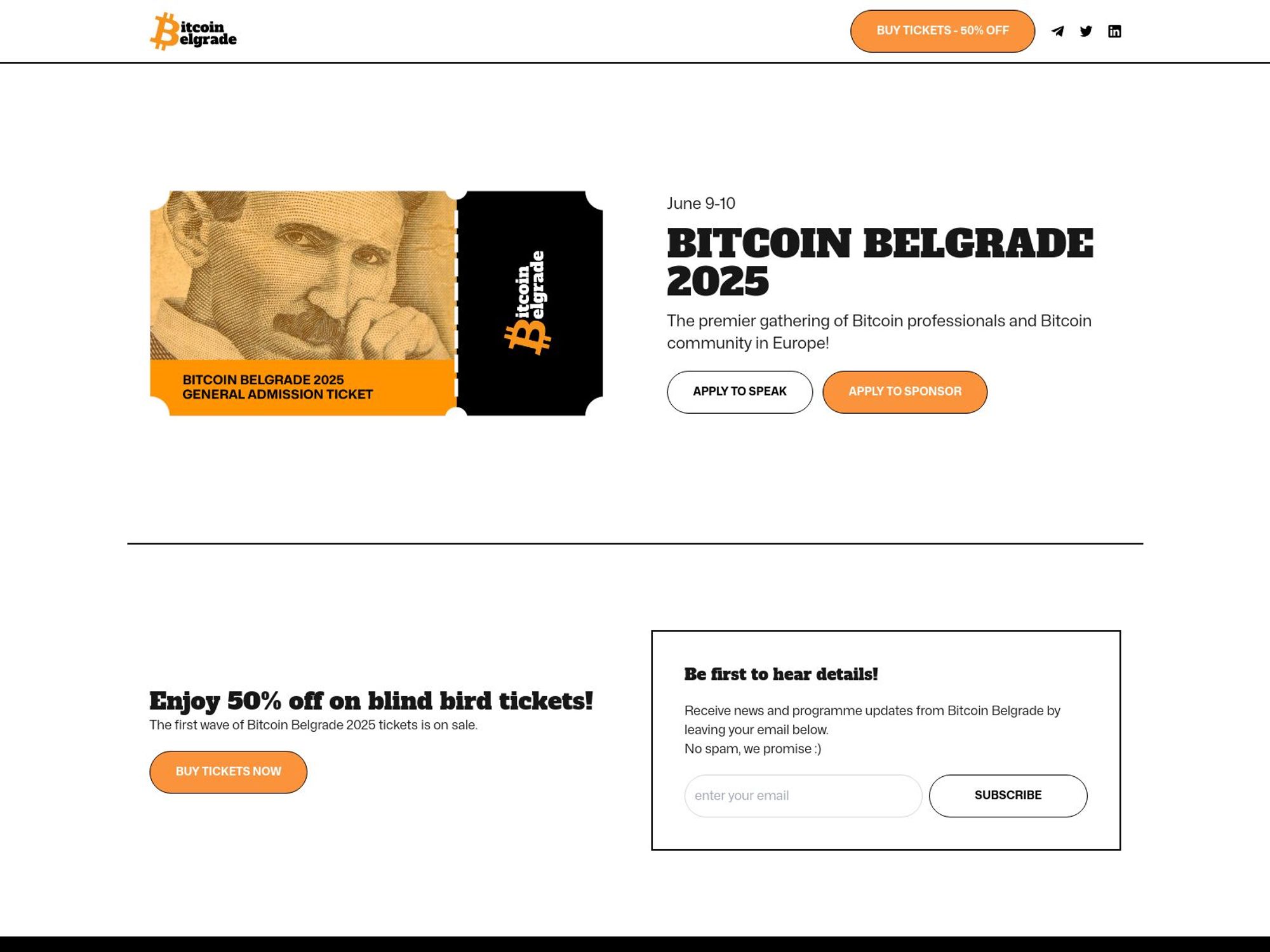 Bitcoin Belgrade 2025 screenshot