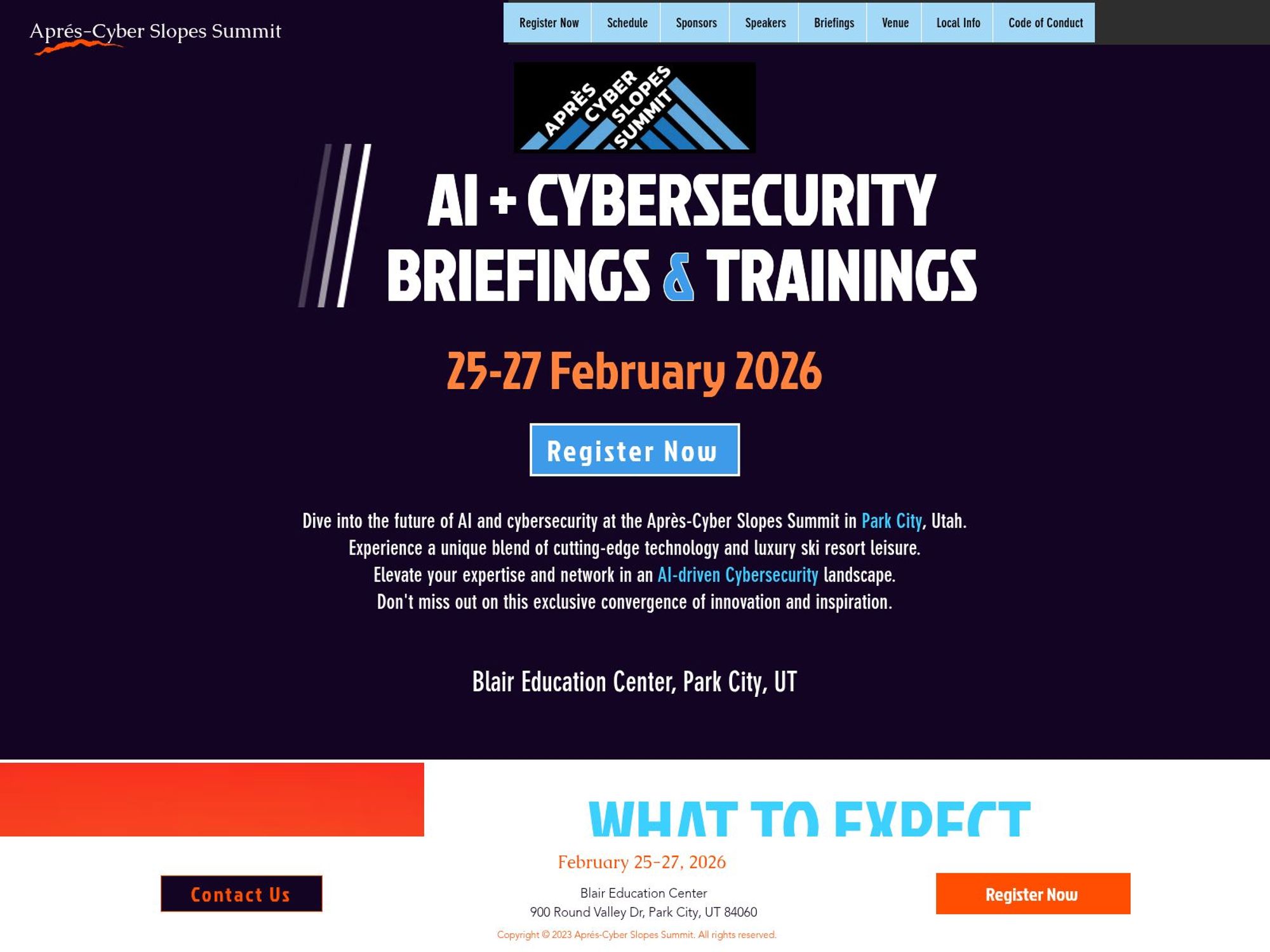 Apres-Cyber Slopes Summit screenshot