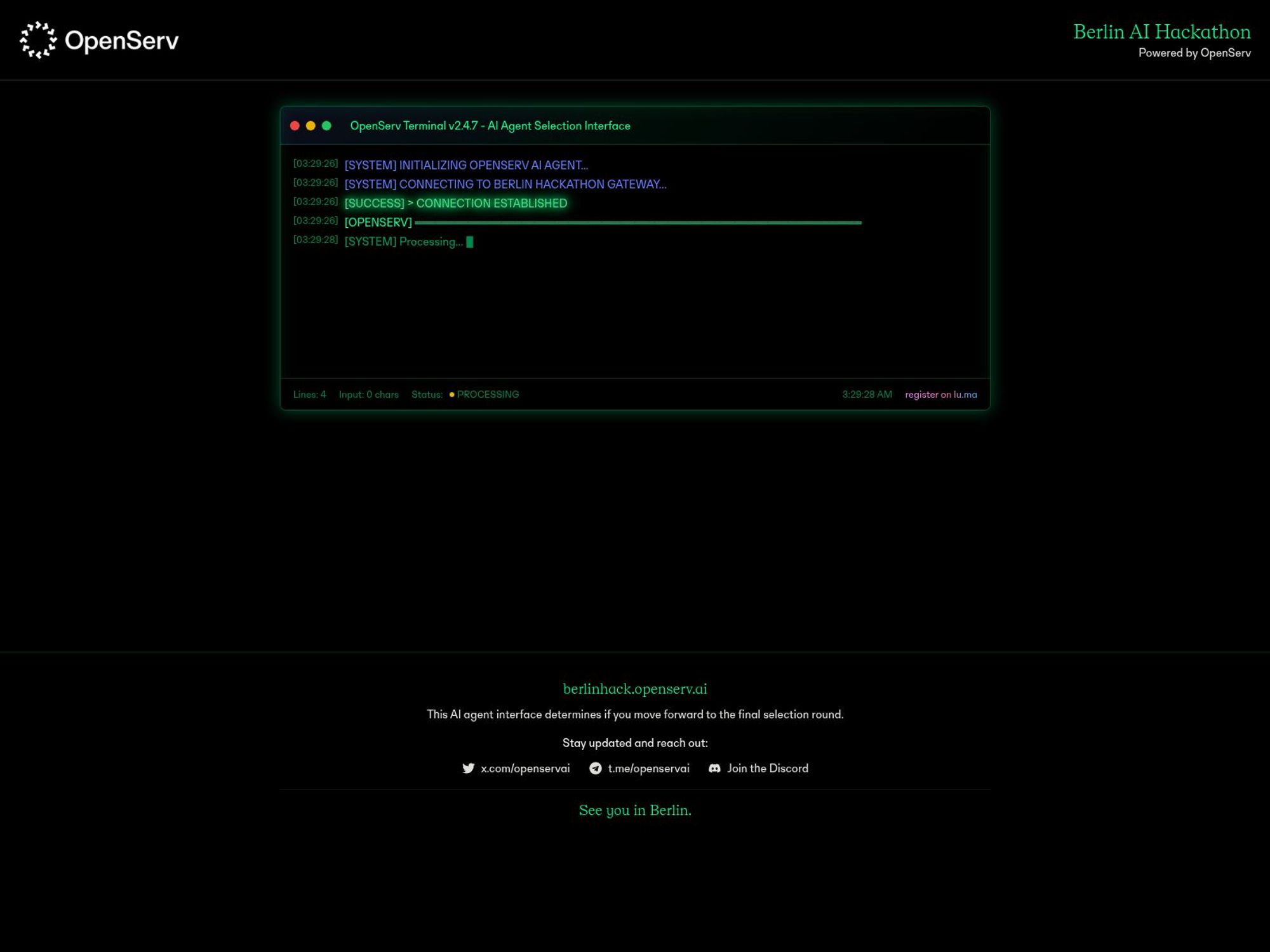 Berlin AI Hackathon - Build Telegram Apps with AI Agents screenshot