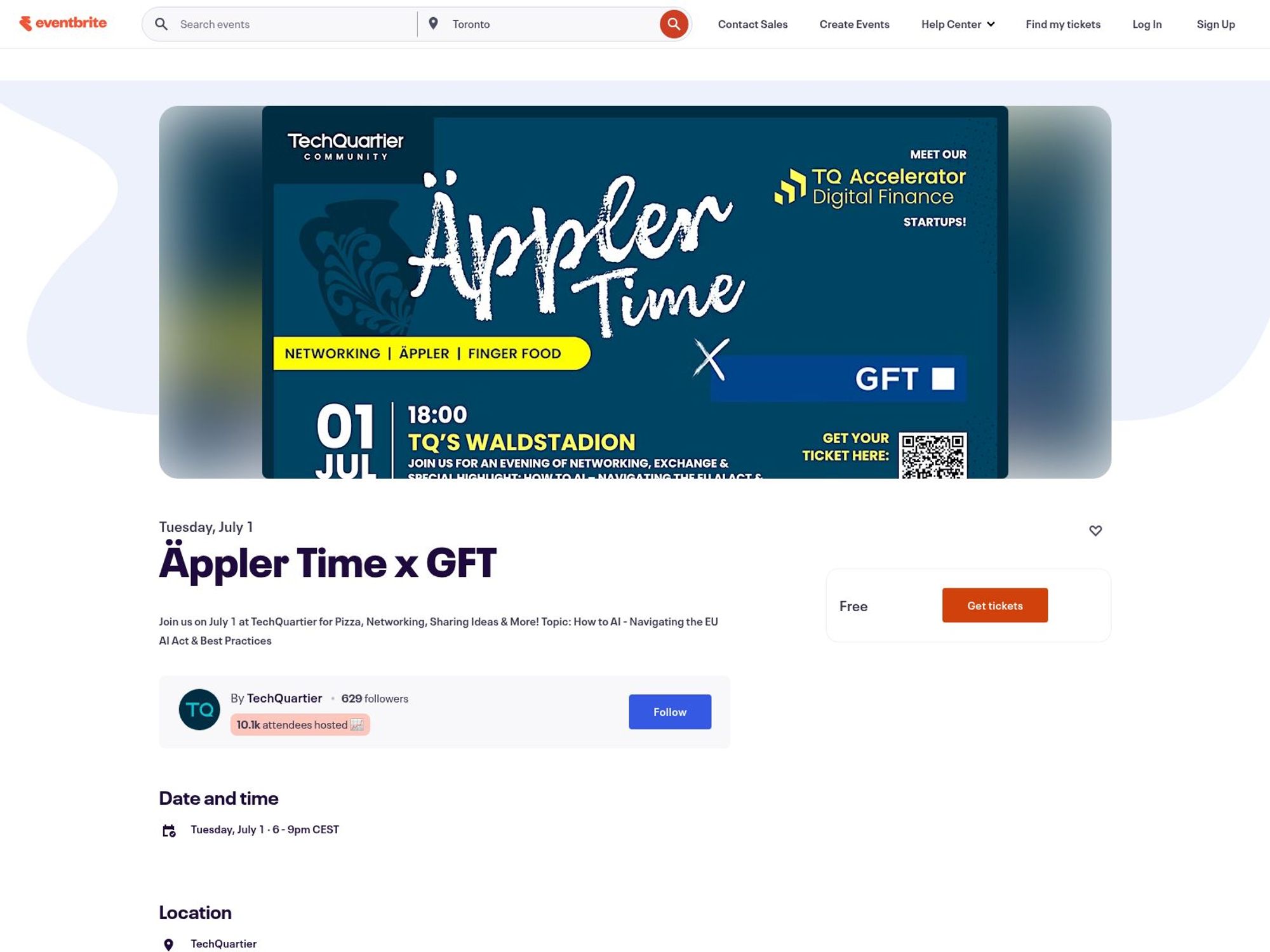 Äppler Time x GFT website