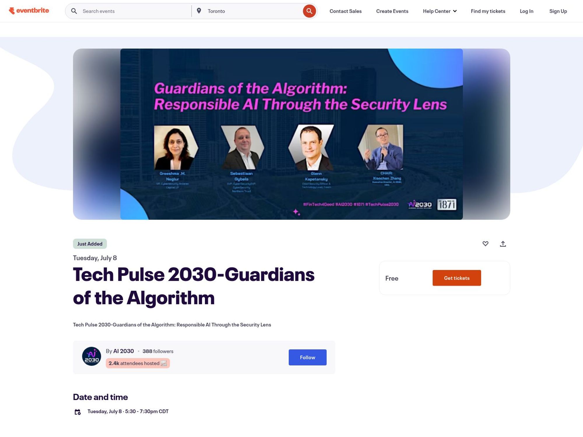Tech Pulse 2030-Guardians of the Algorithm website
